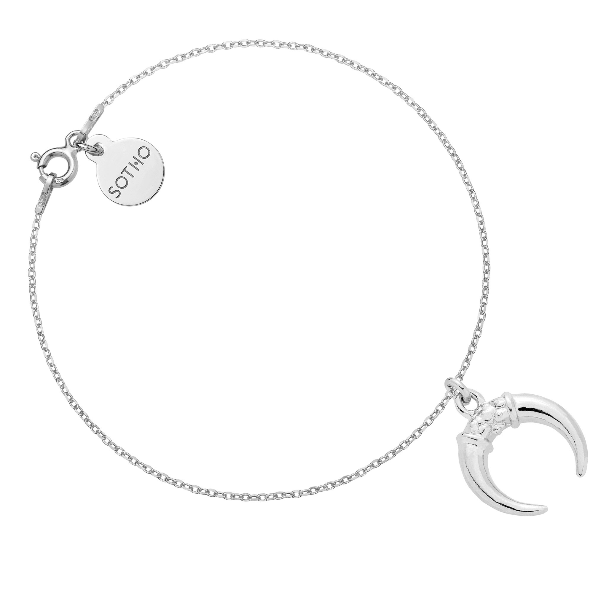 Srebrna bransoletka z rogami