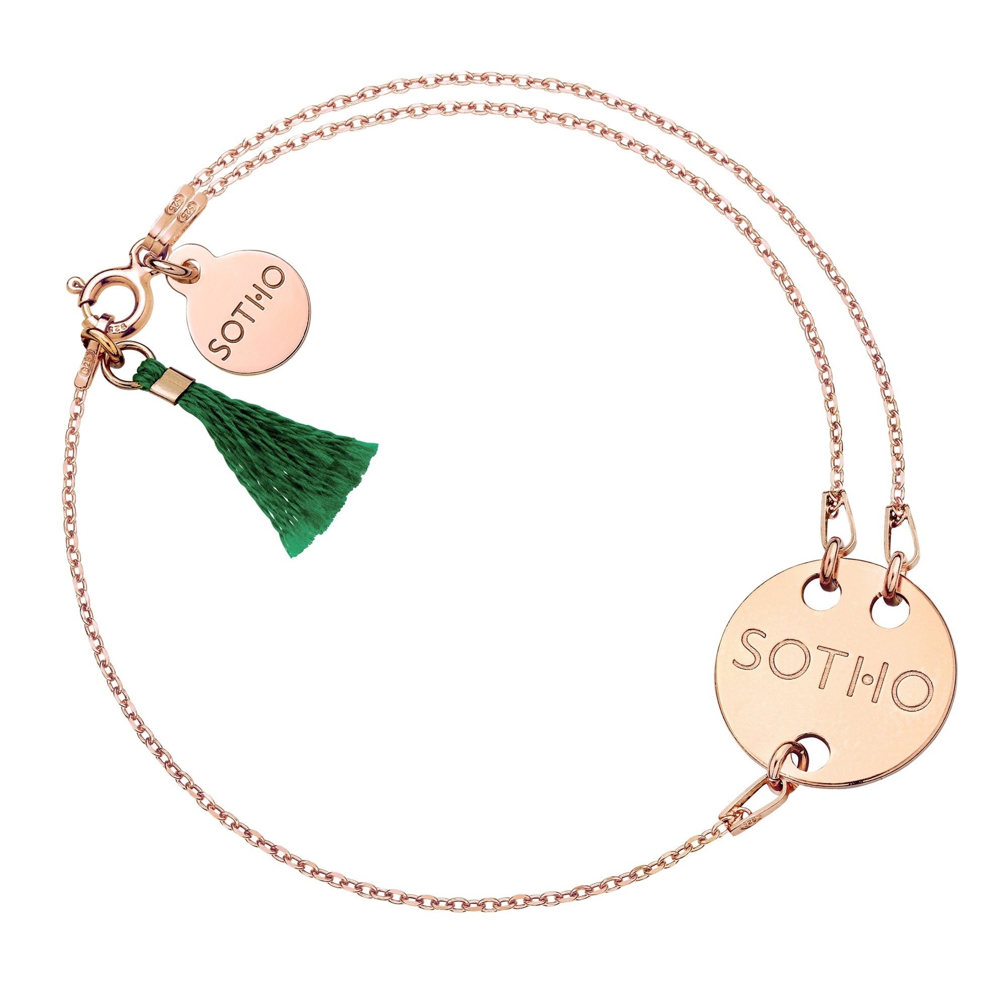 Bransoletka w różowym złocie z chwostem