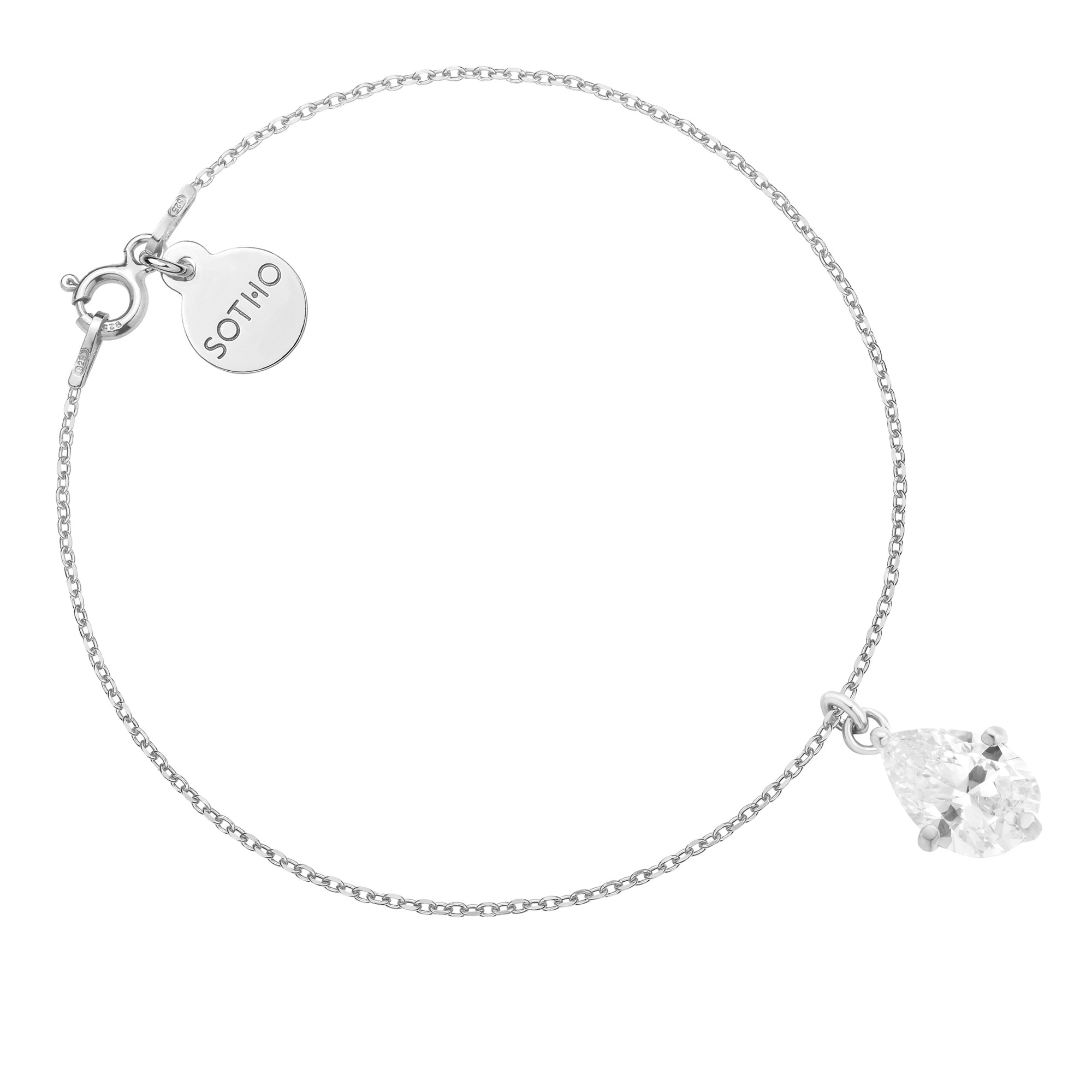 Srebrna bransoletka z cyrkonią