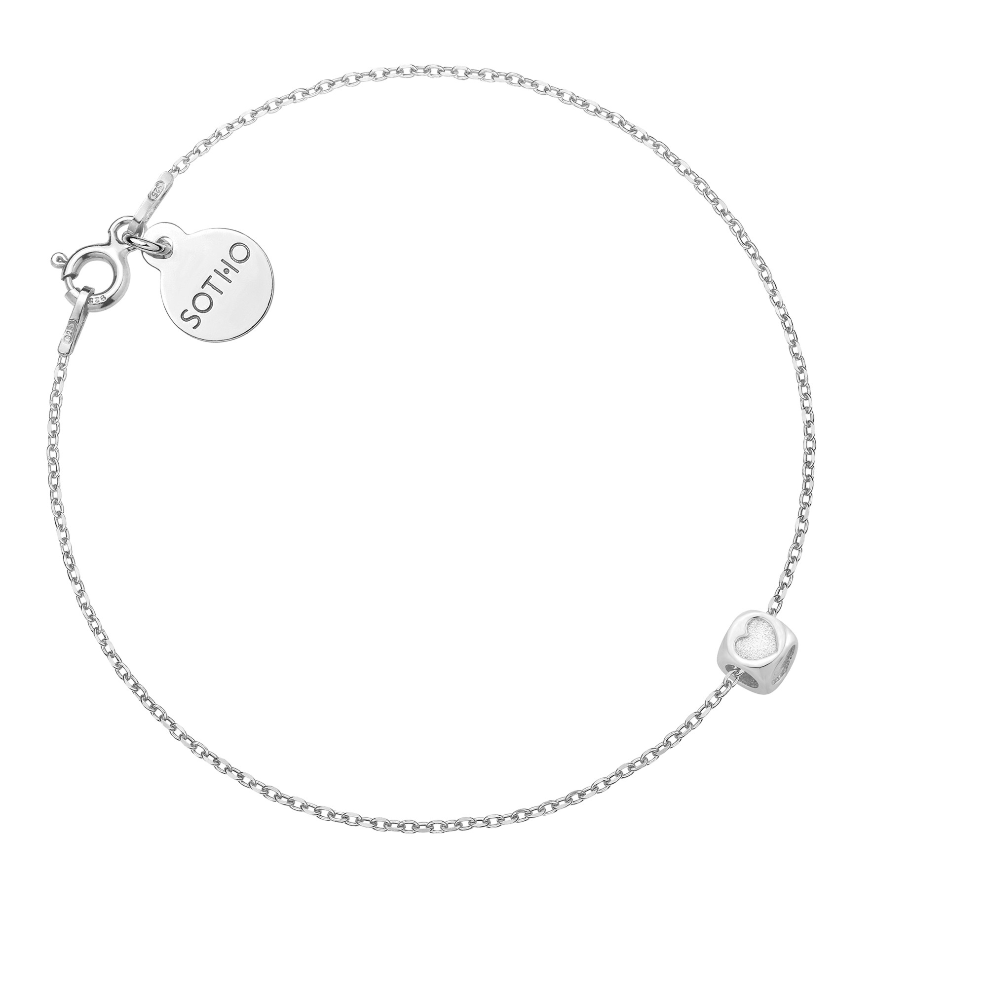 Srebrna bransoletka z serduszkiem