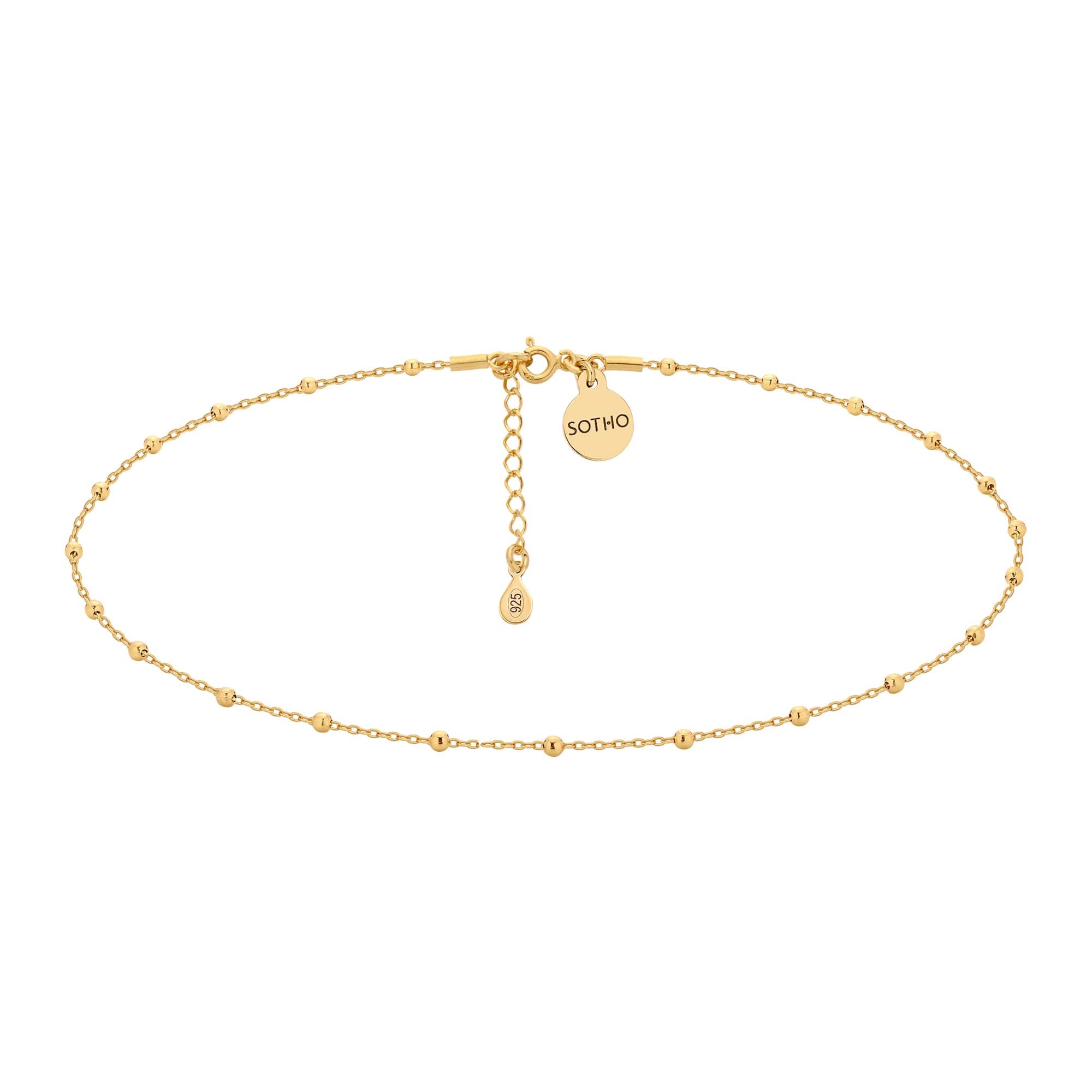 Złoty choker z kuleczkami