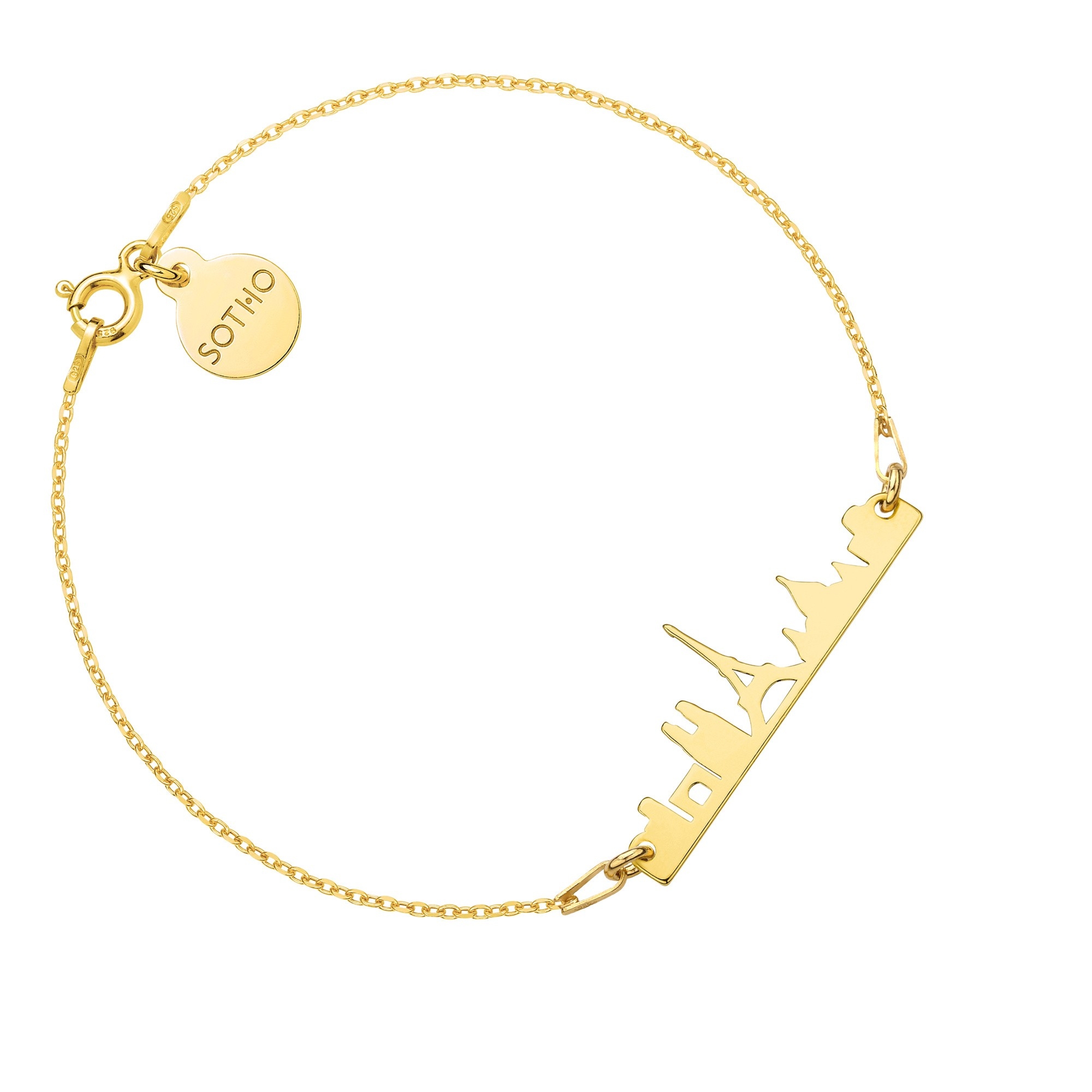 Złota bransoletka Paryż