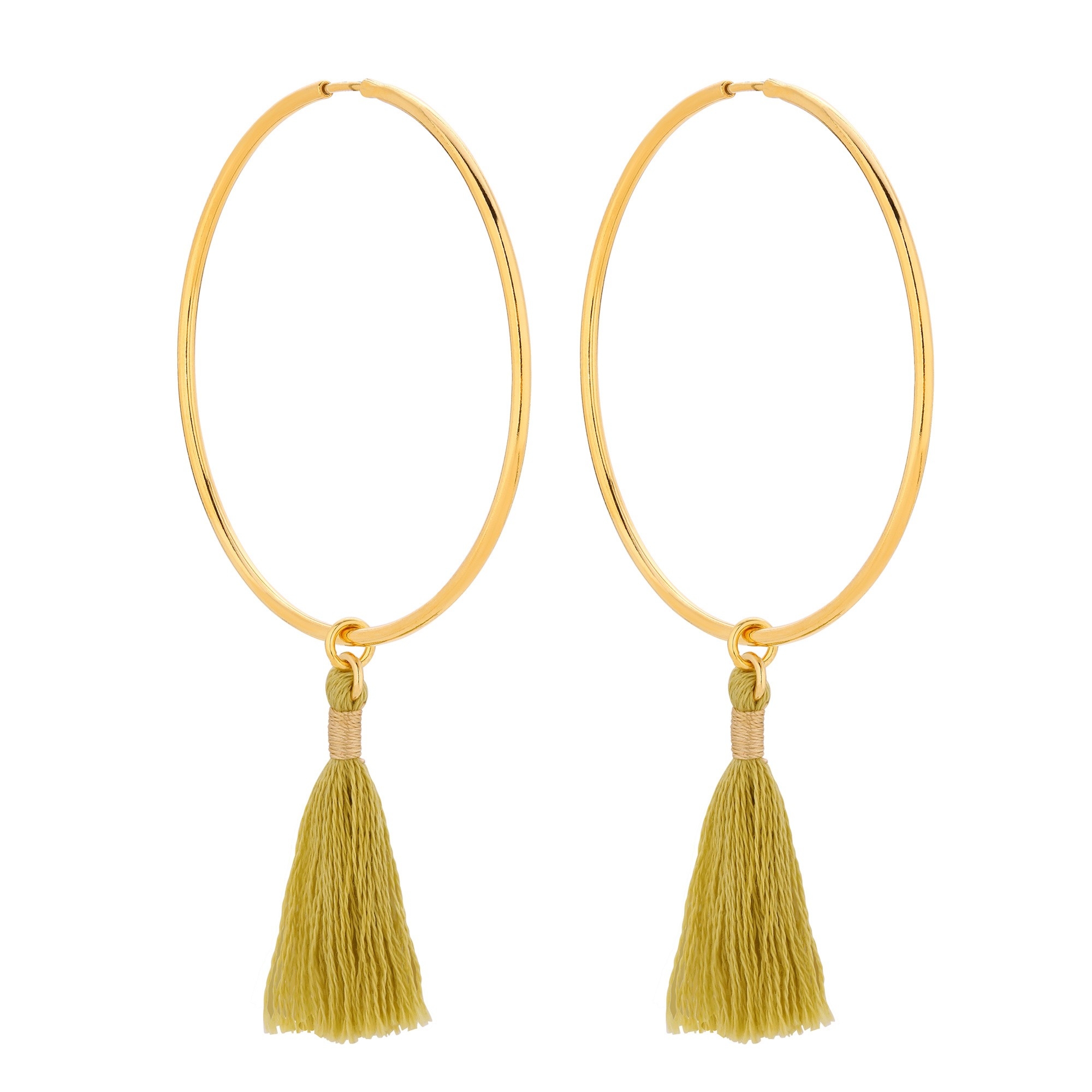 Duże złote kolczyki z chwostami