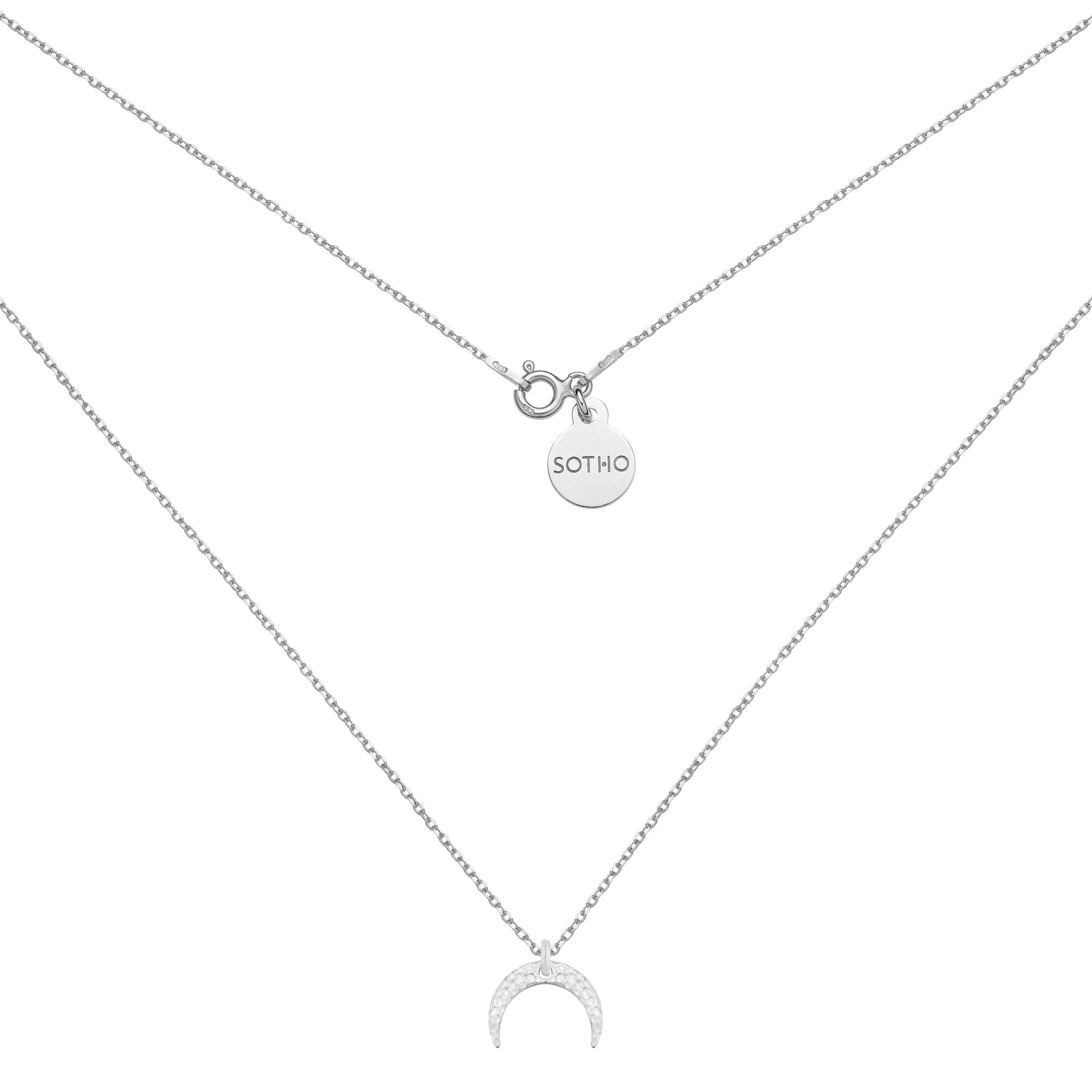 Srebrny naszyjnik z księżycem : Długość - 50 cm