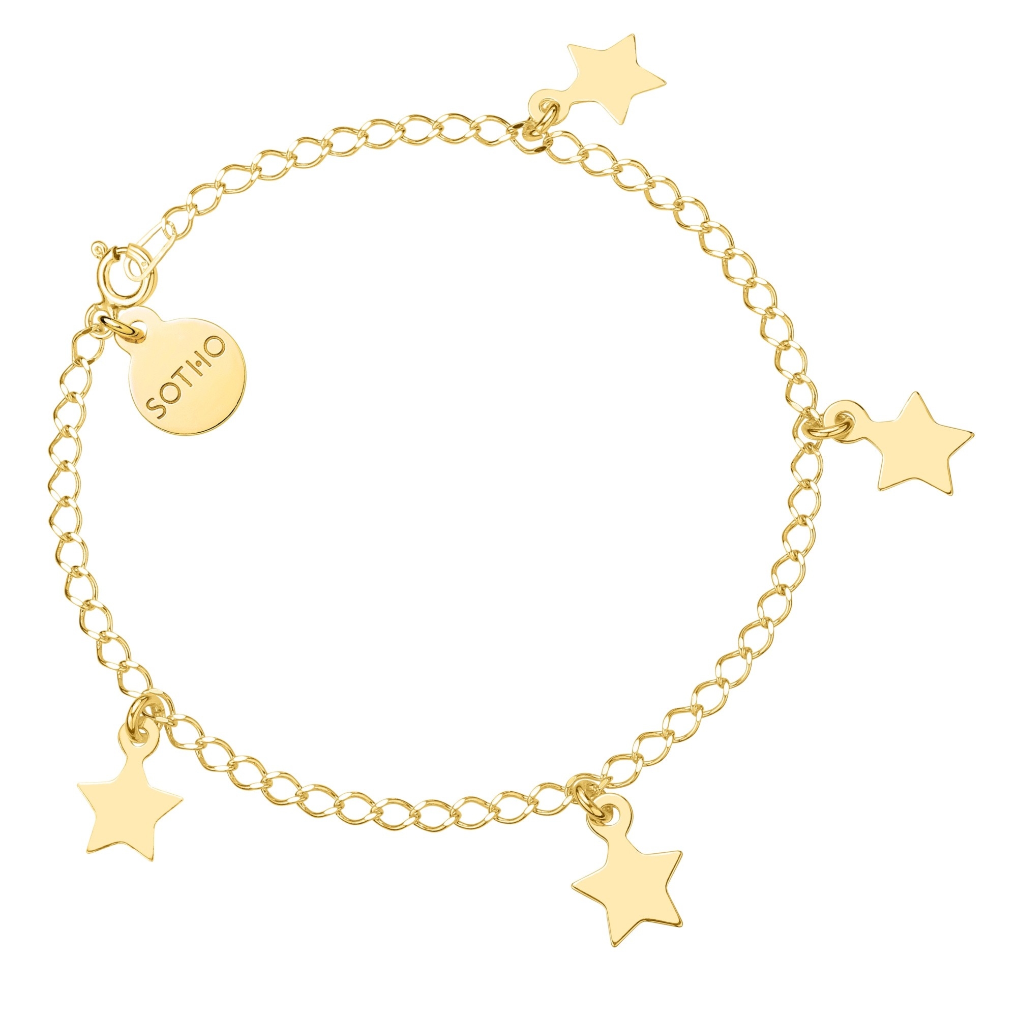 Złota bransoletka z gwiazdkami