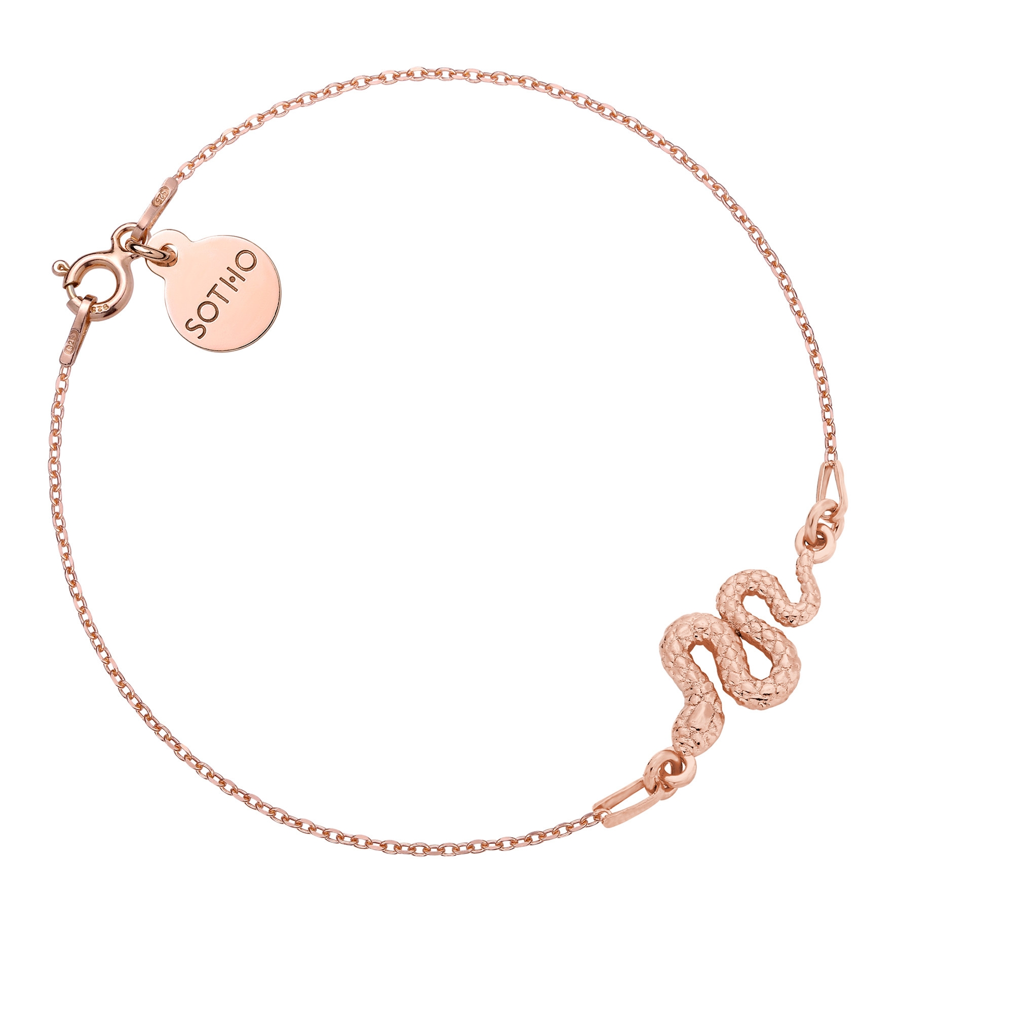 Bransoletka z wężem z różowego złota