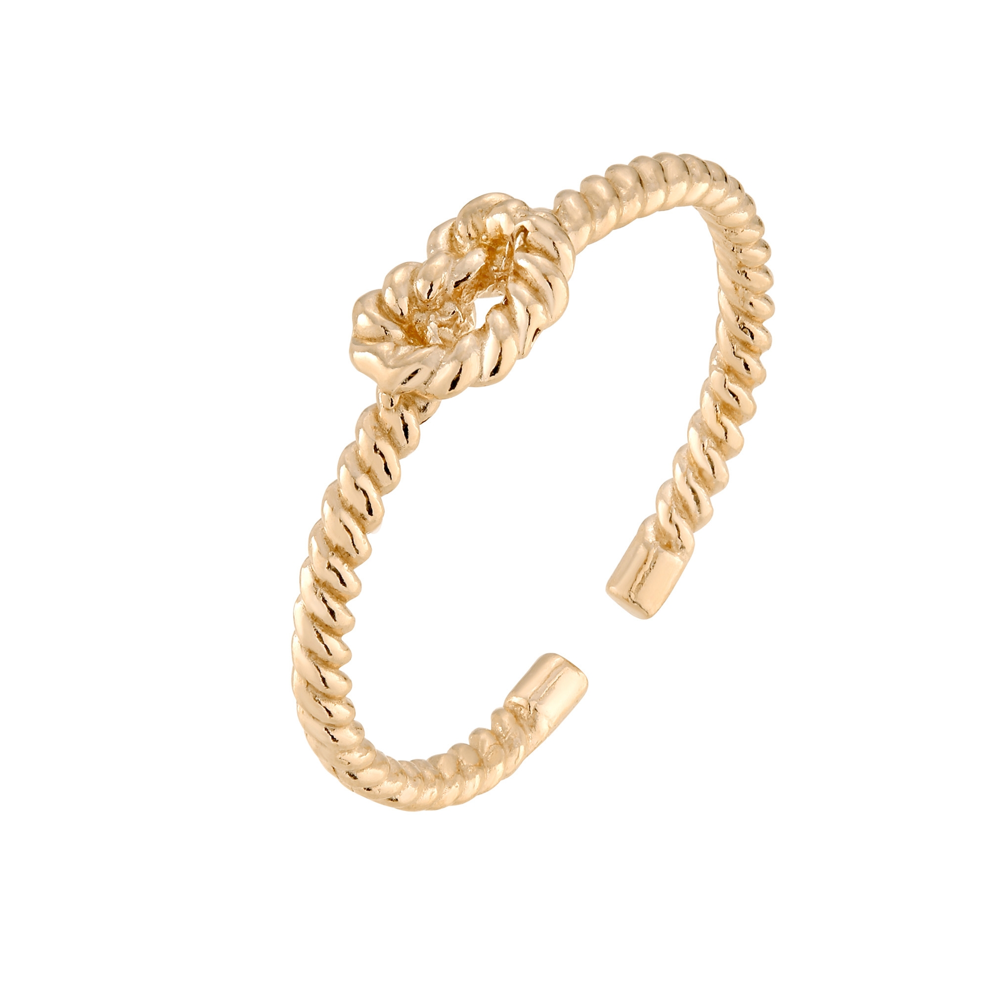 Złoty pierścionek z węzełkiem