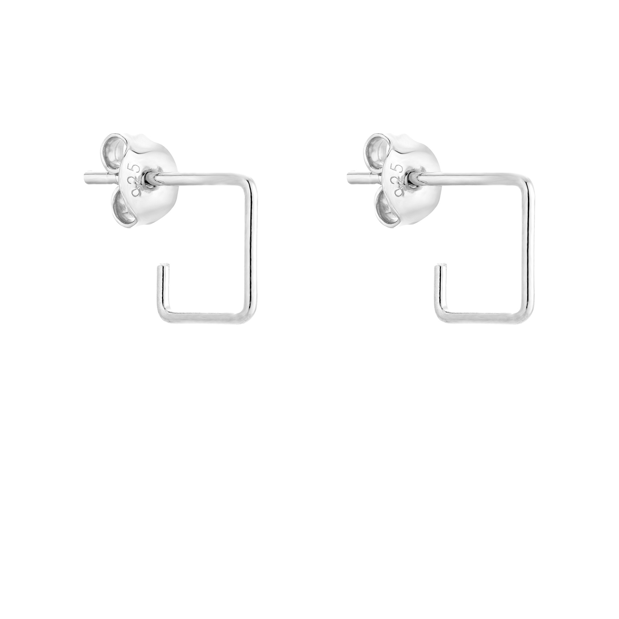 Srebrne kolczyki kwadraty