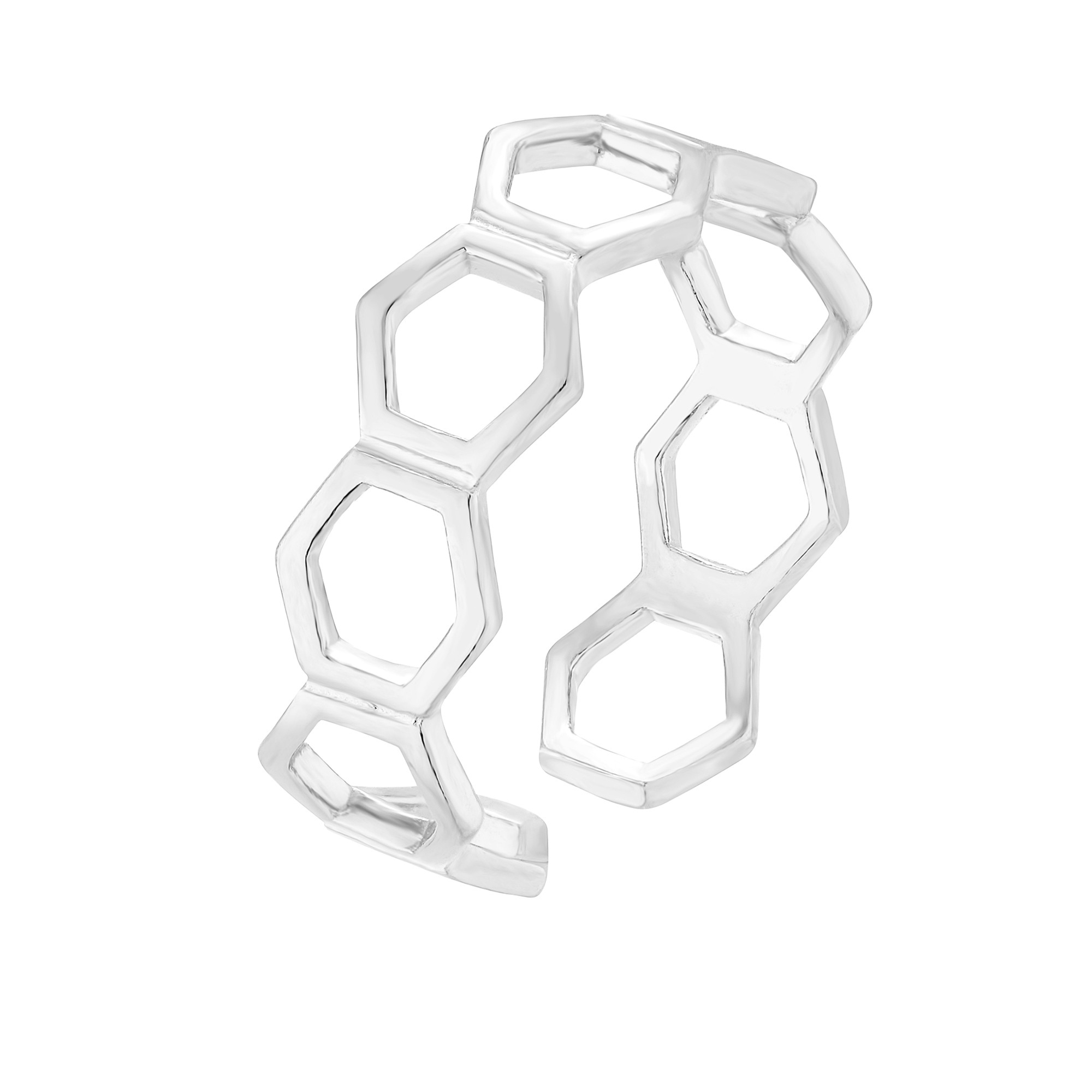 Srebrna ażurowa obrączka