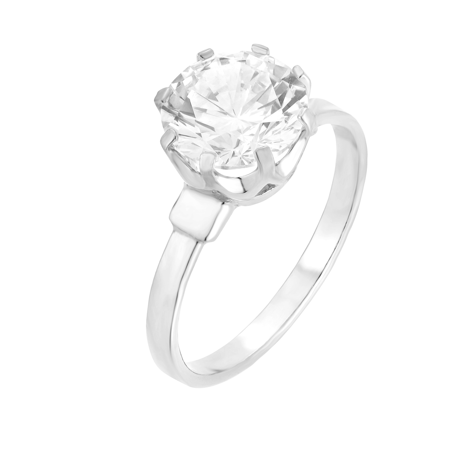 Srebrny pierścionek z dużą cyrkonią : pierścionki - 14