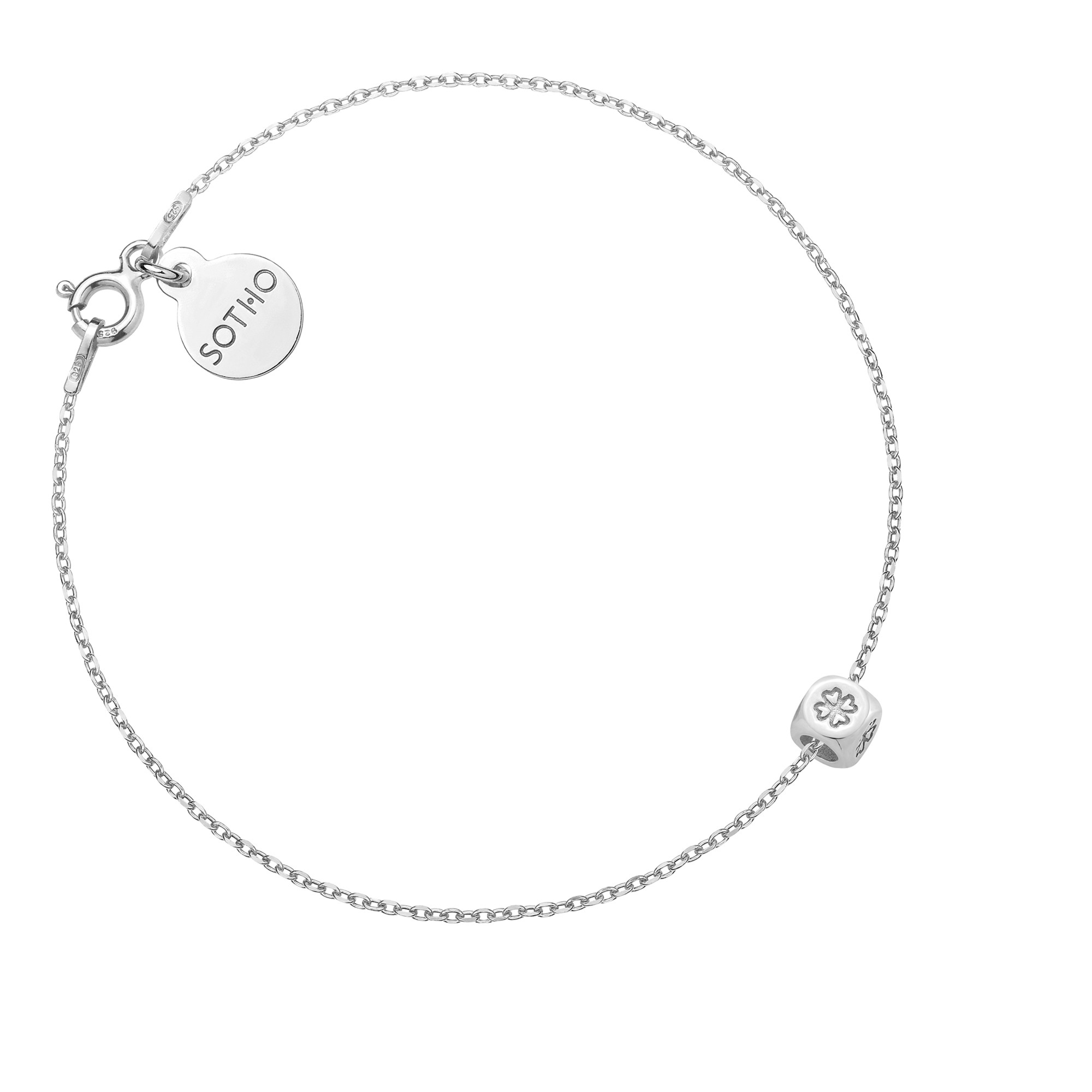 Srebrna bransoletka z koniczynką