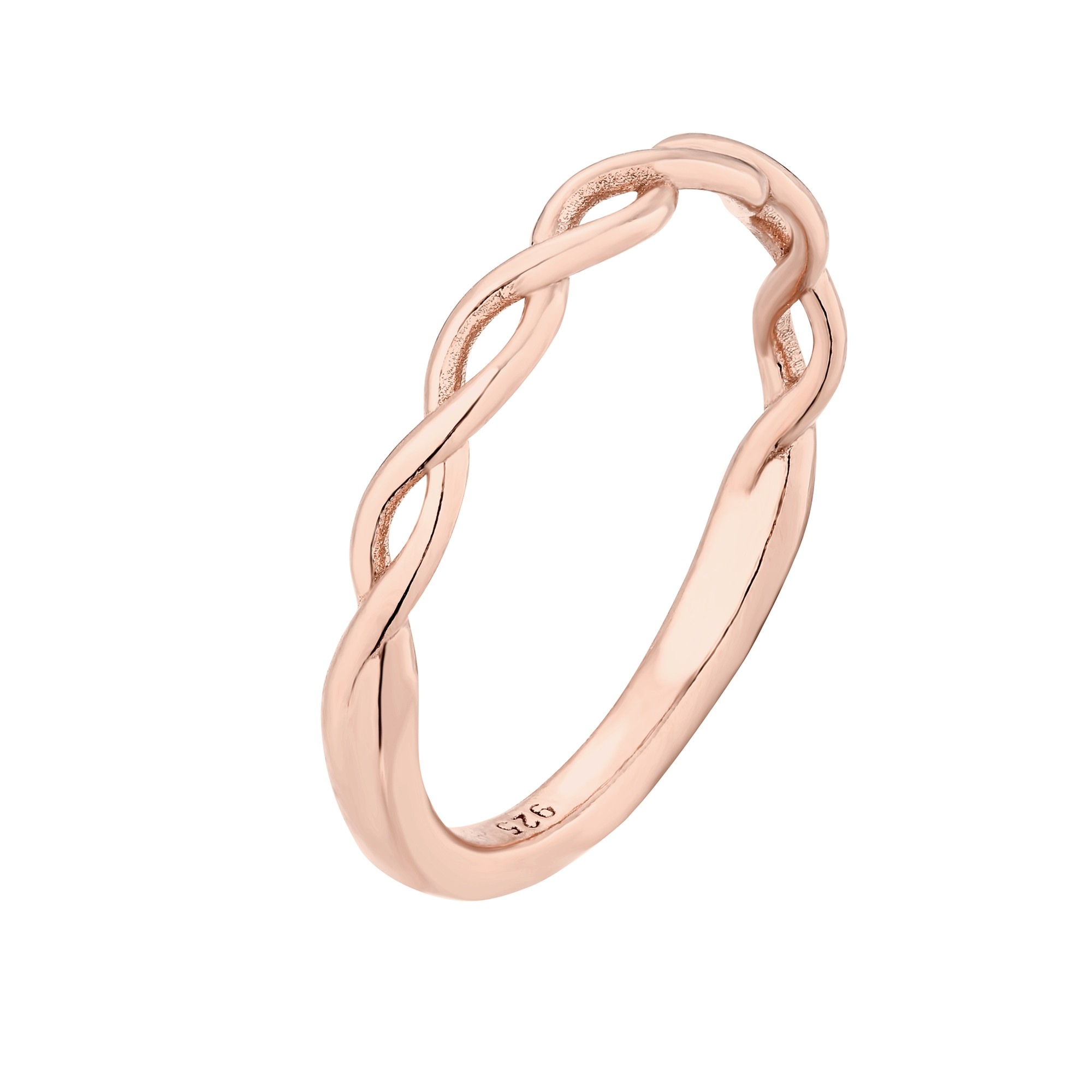 Pleciony pierścionek z różowego złota : pierścionki - 10