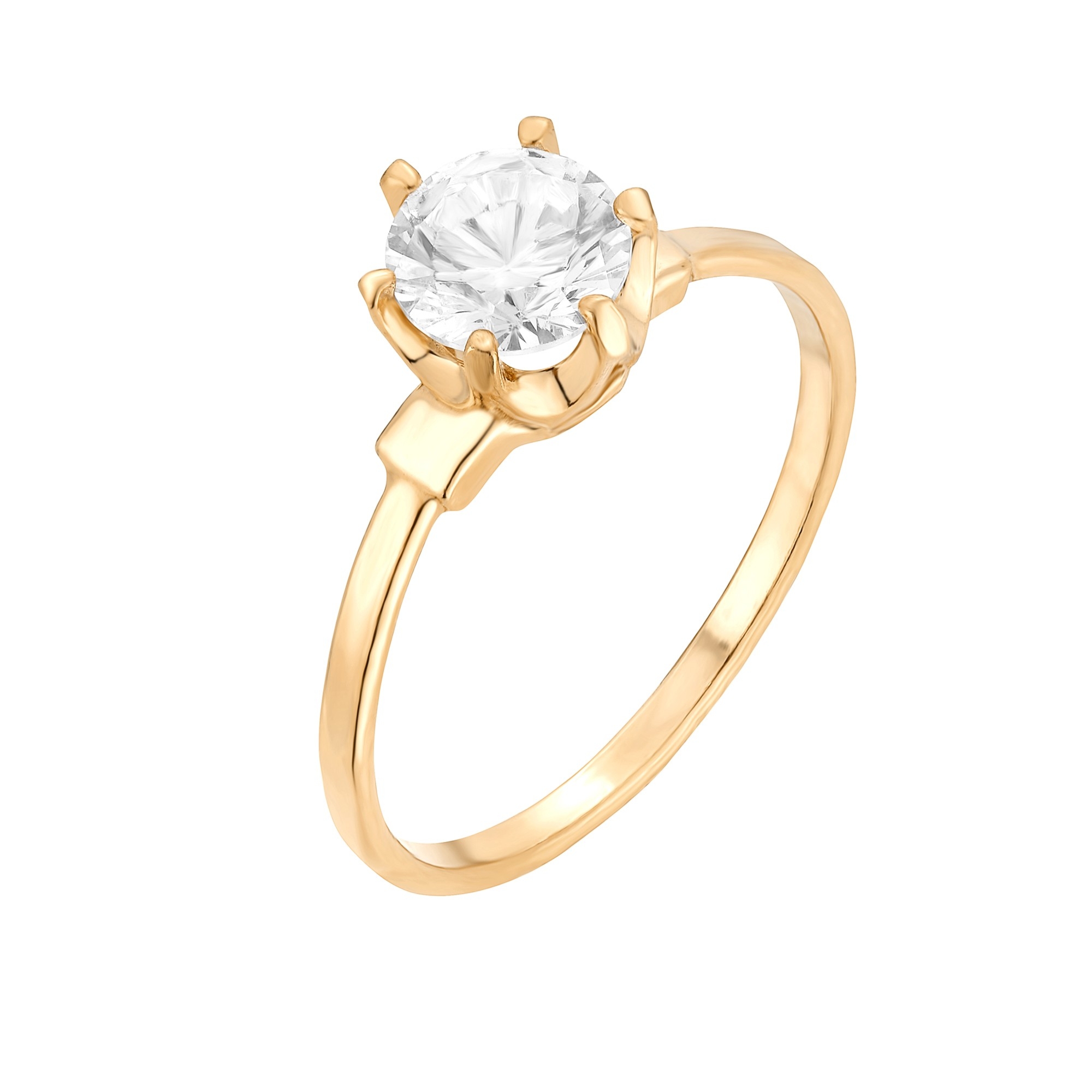 Złoty pierścionek z małą cyrkonią : pierścionki - 12