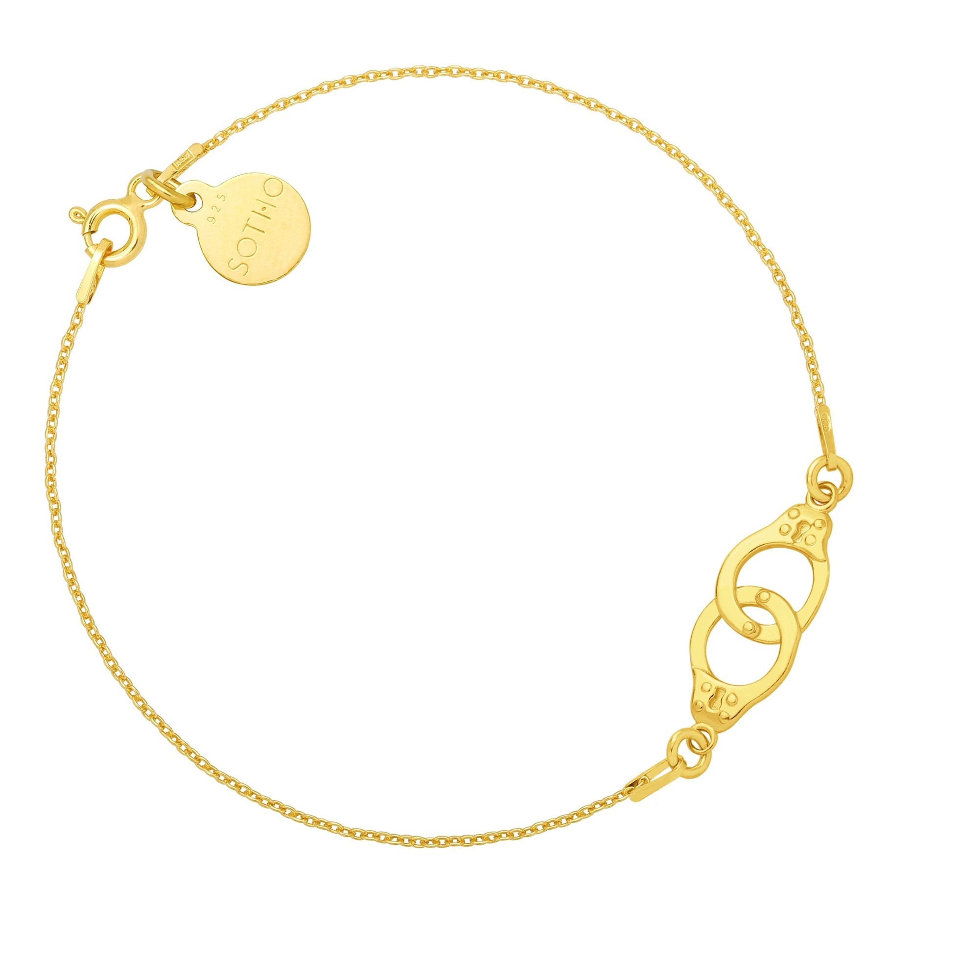 Złota bransoletka z kajdankami