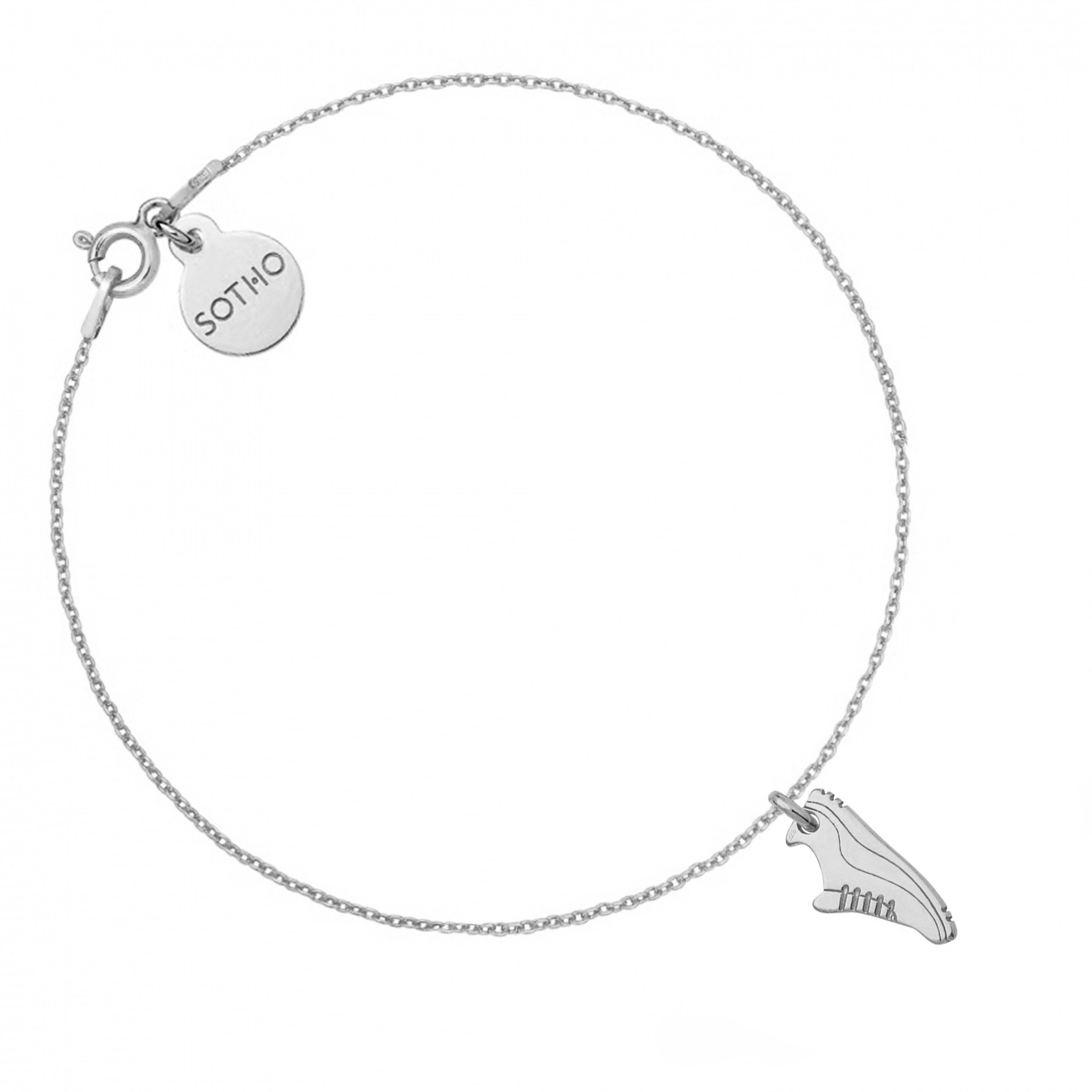 Srebrna bransoletka z butem sportowym dla biegaczki