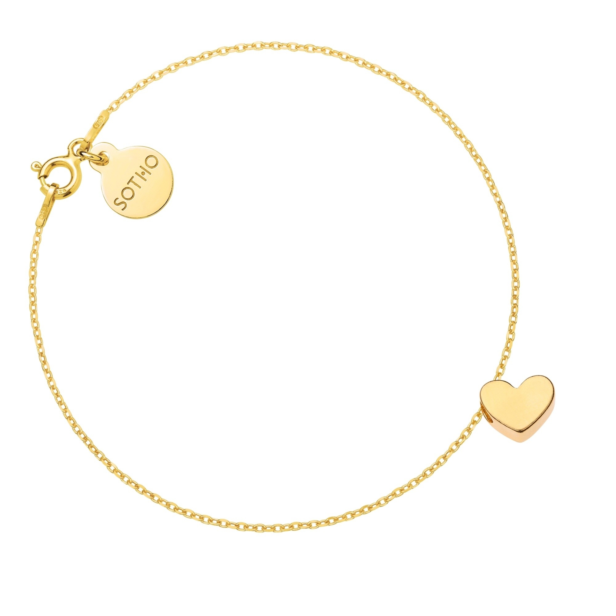 Złota bransoletka z delikatnym serduszkiem