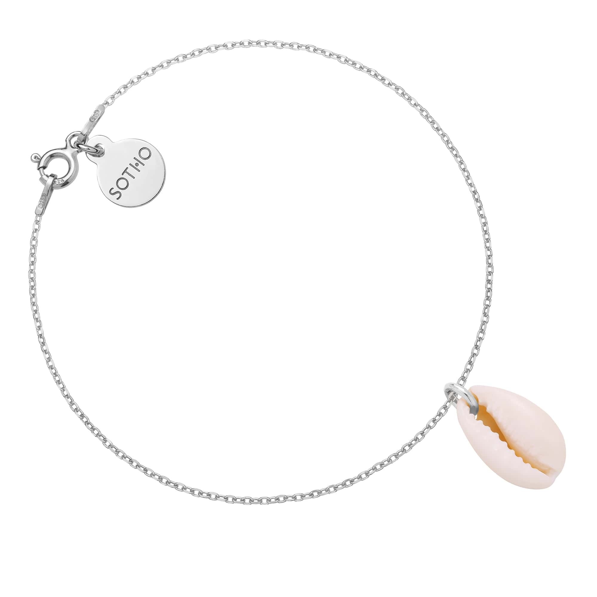 Srebrna bransoletka z muszelką