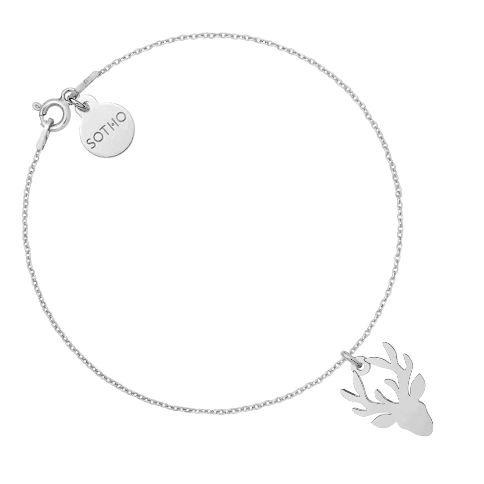 Srebrna bransoletka z jeleniem