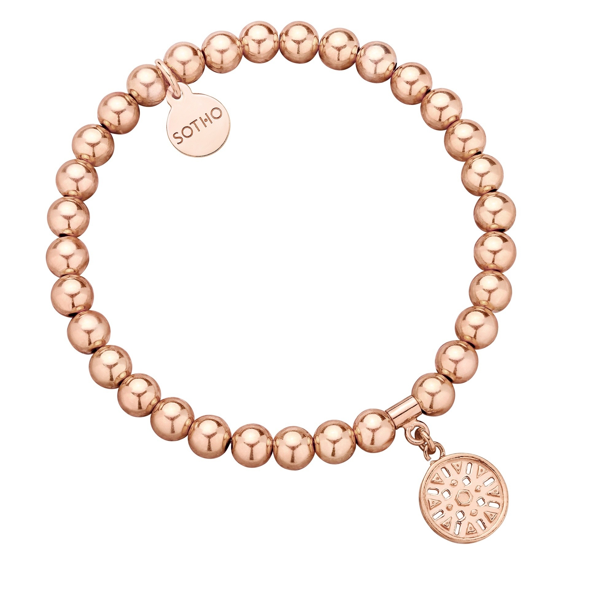 Bransoletka z różowego złota z orientalną rozetką