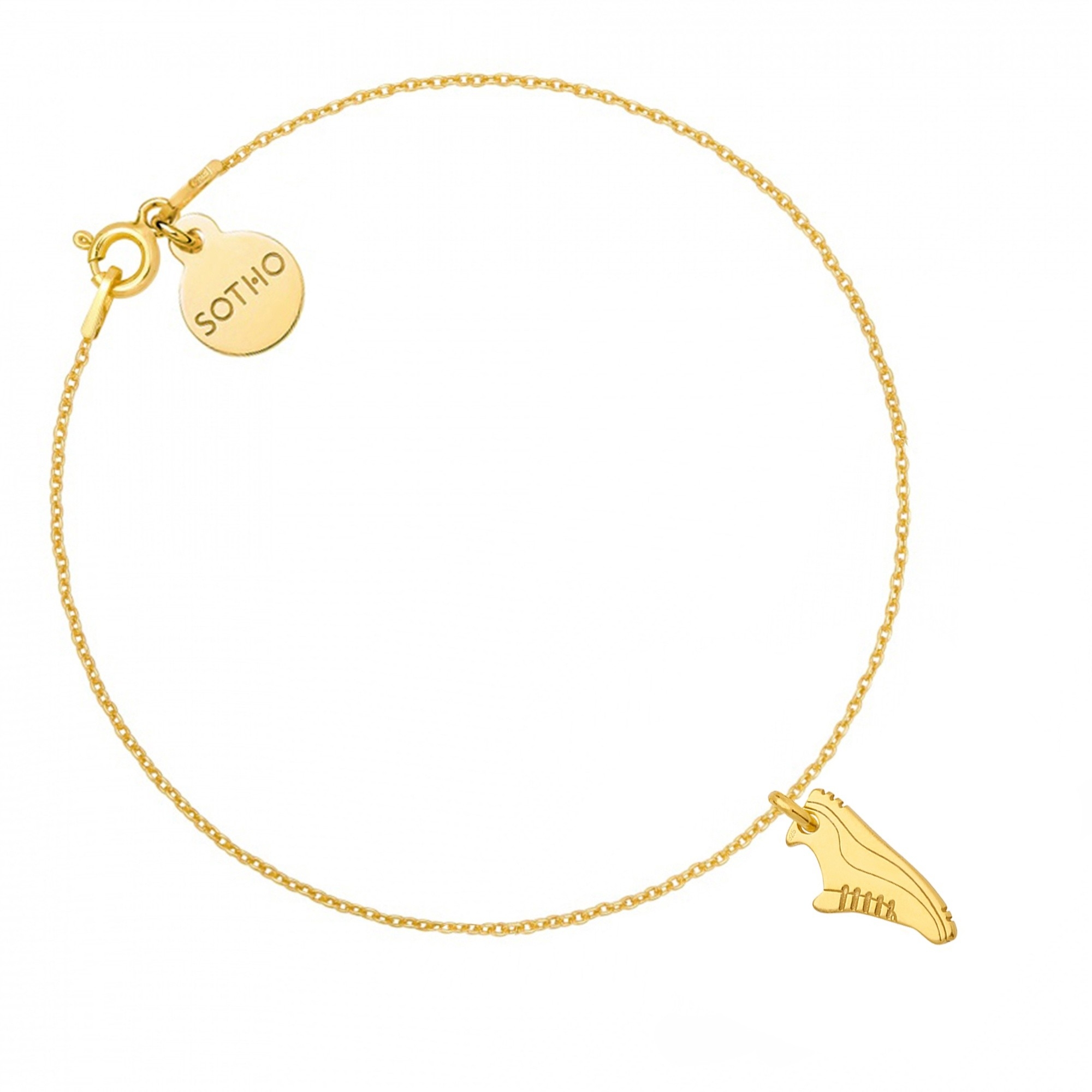 Złota bransoletka z butem sportowym dla biegaczki