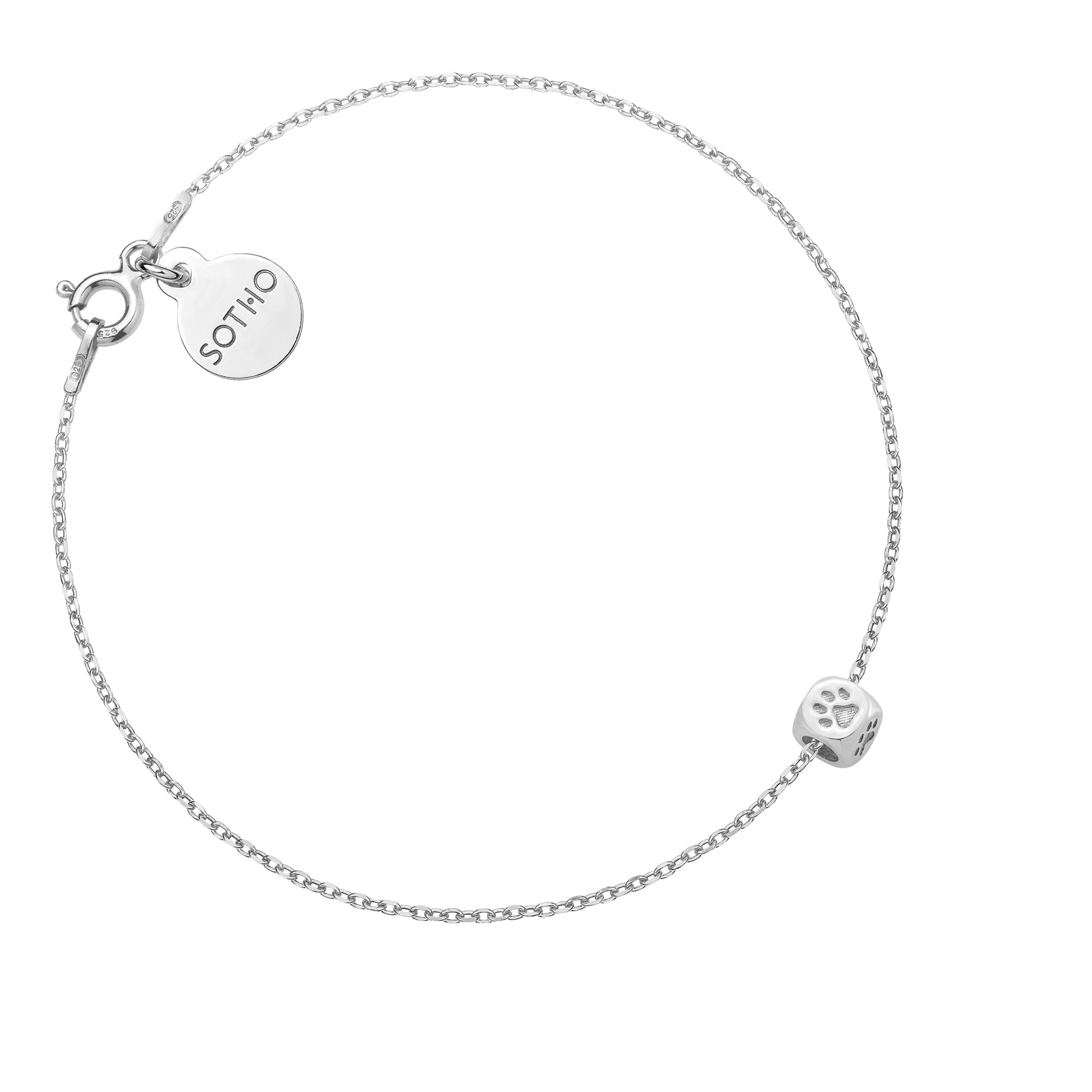 Srebrna bransoletka z łapką