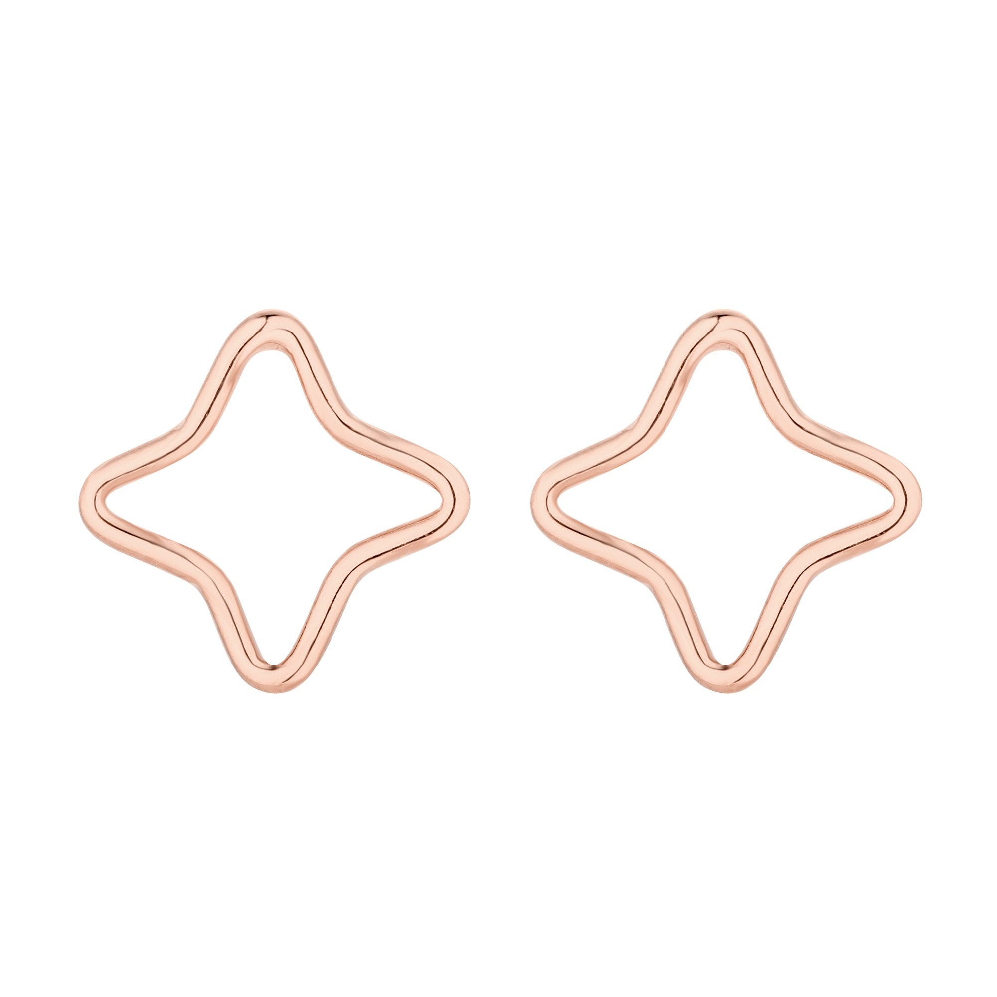 Kolczyki gwiazdki z różowego złota