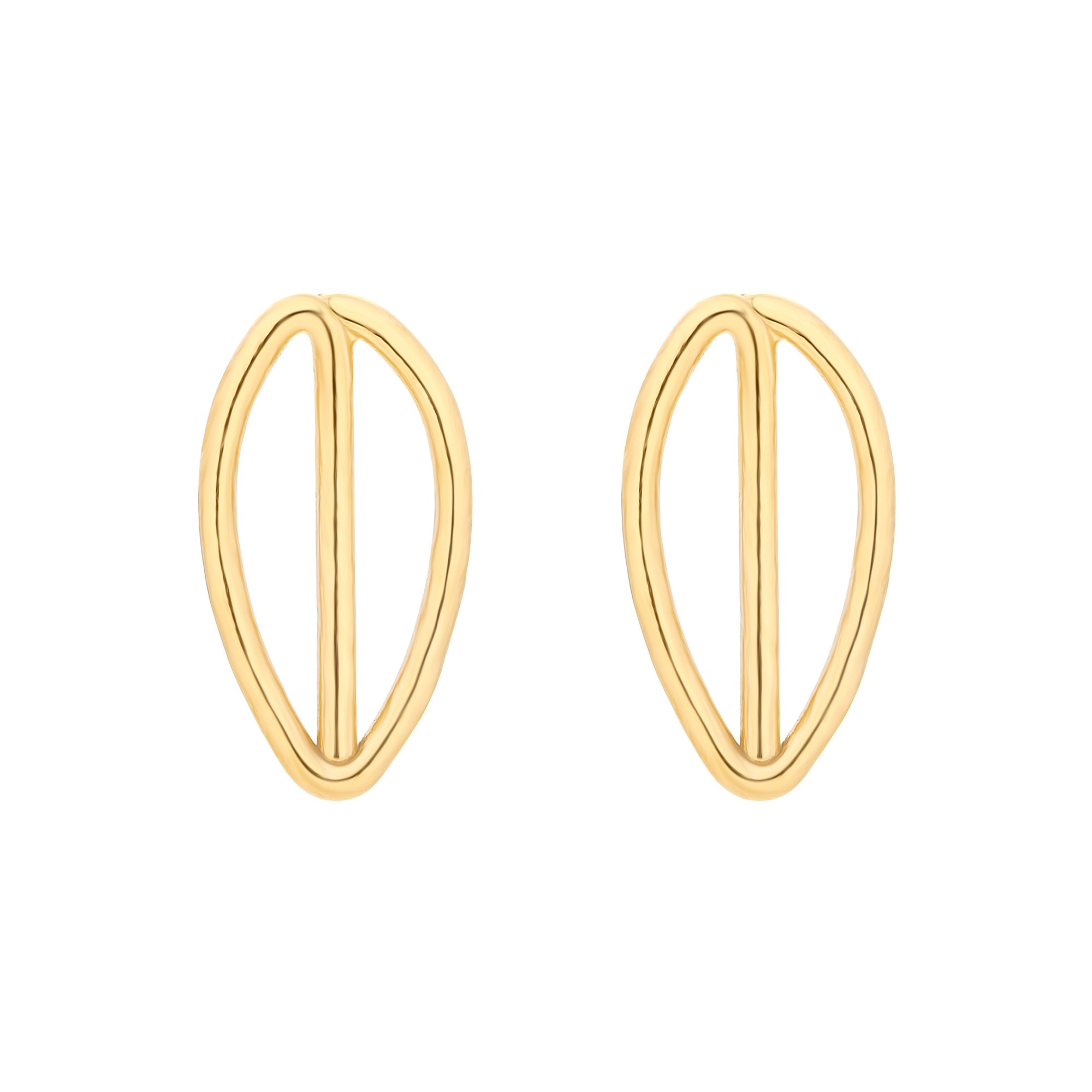 Złote kolczyki listeczki