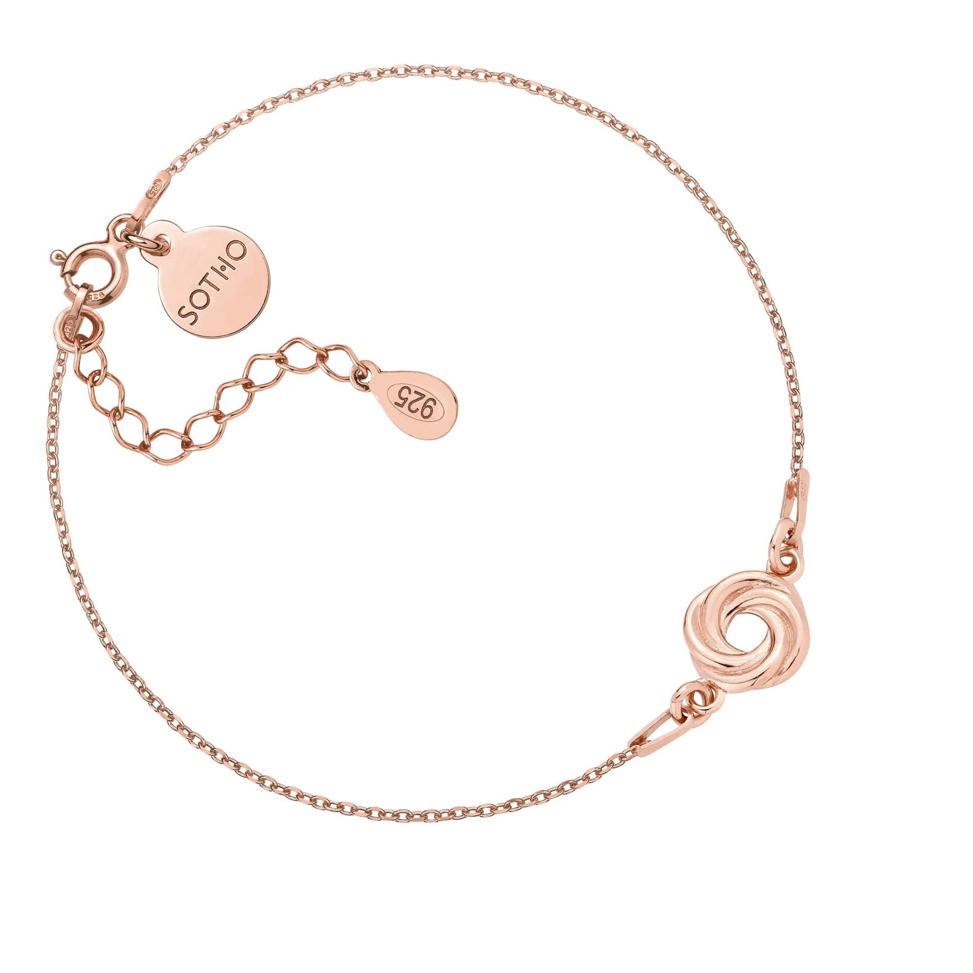 Bransoletka z różowego złota z oponką