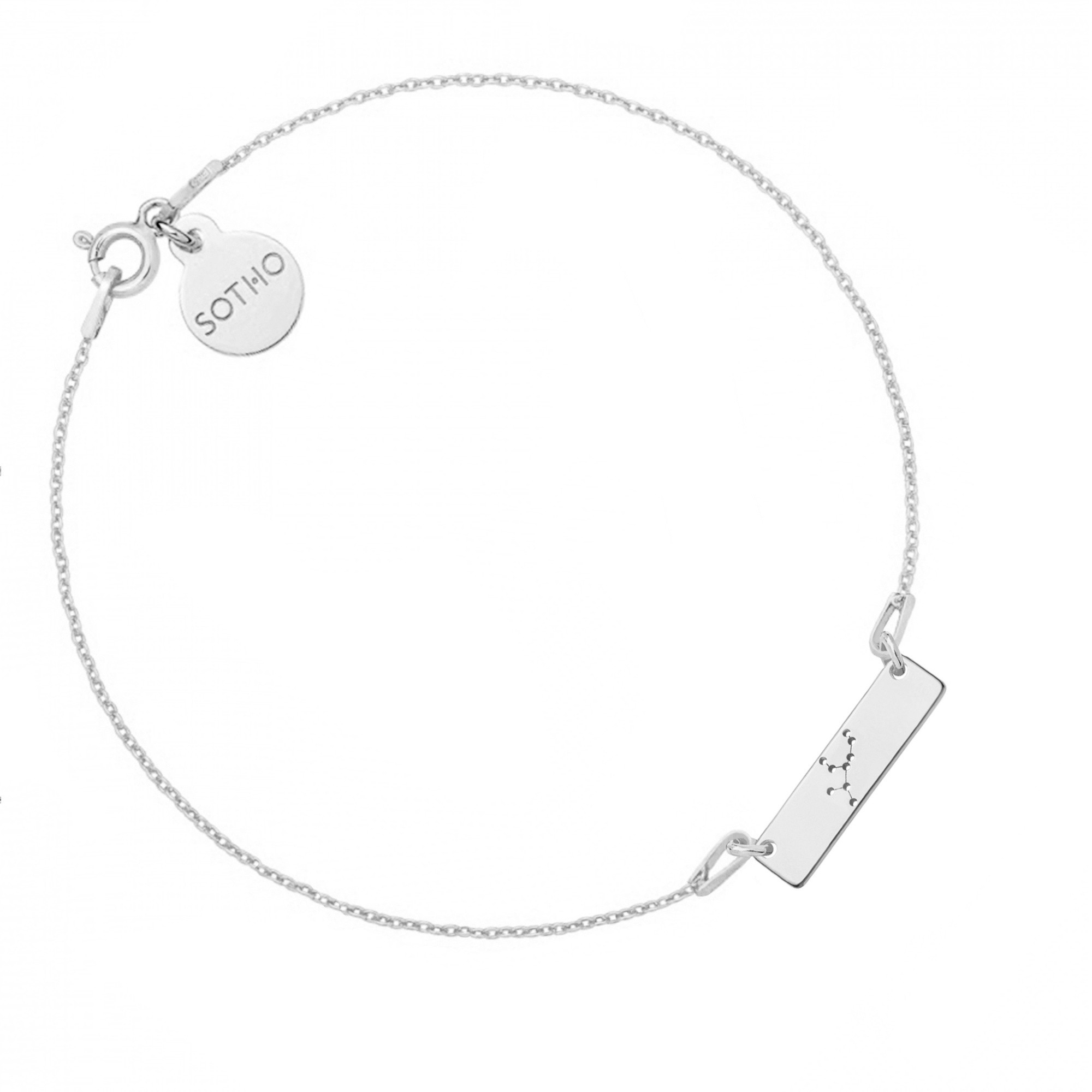 Srebrna bransoletka z konstelacją Panny