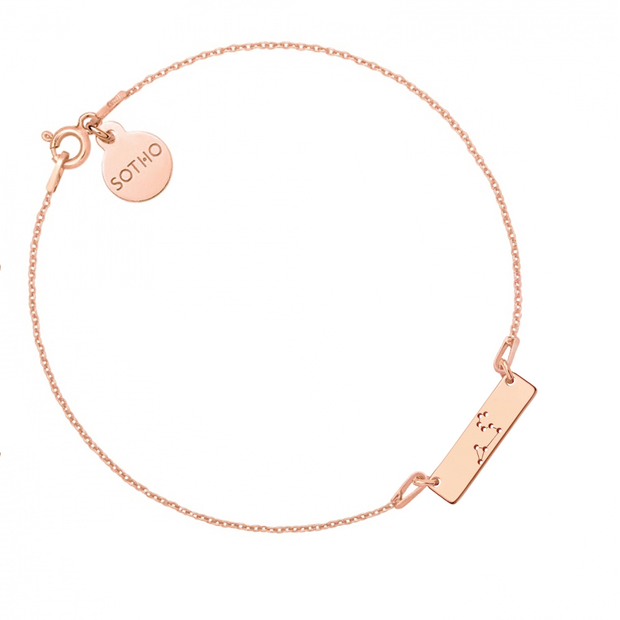 Bransoletka z konstelacją Lwa z różowego złota