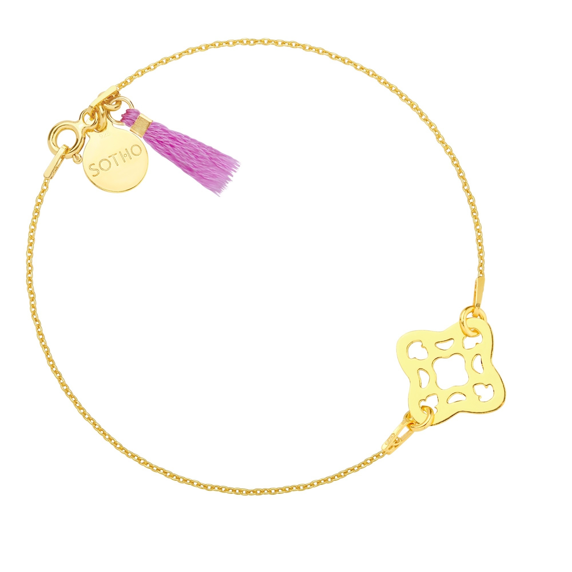 Złota bransoletka z arabską rozetką z chwostem