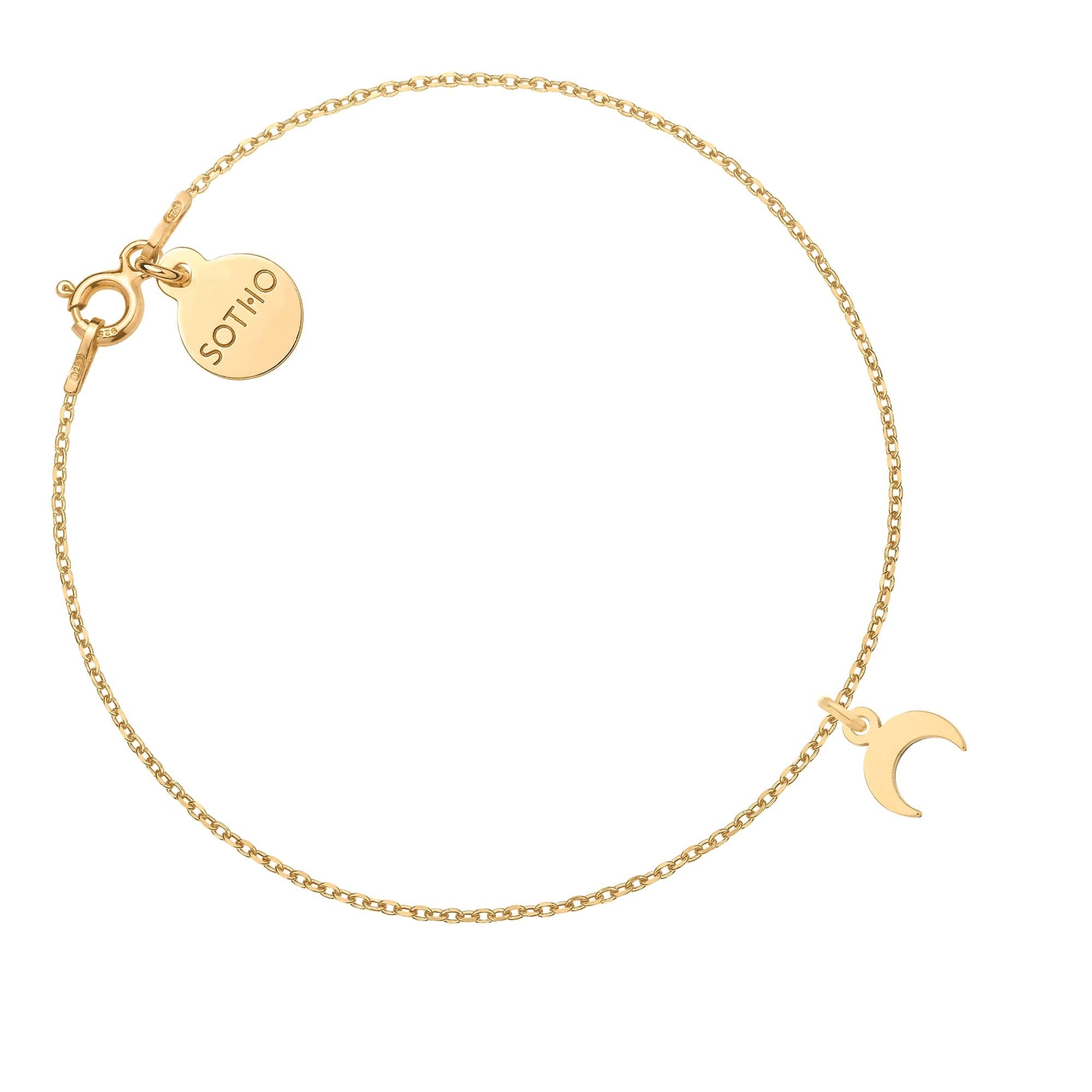 Złota bransoletka z małym księżycem