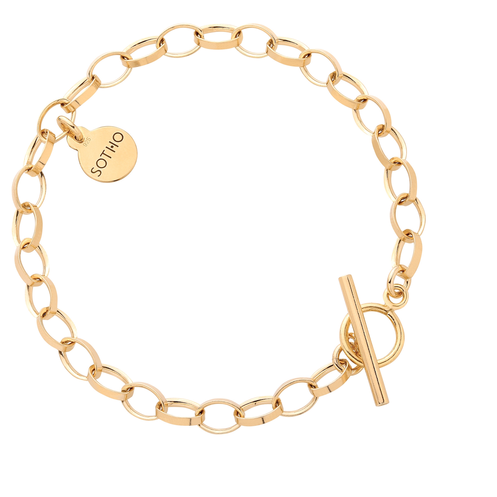 Złota masywna bransoletka z ozdobnym zapięciem