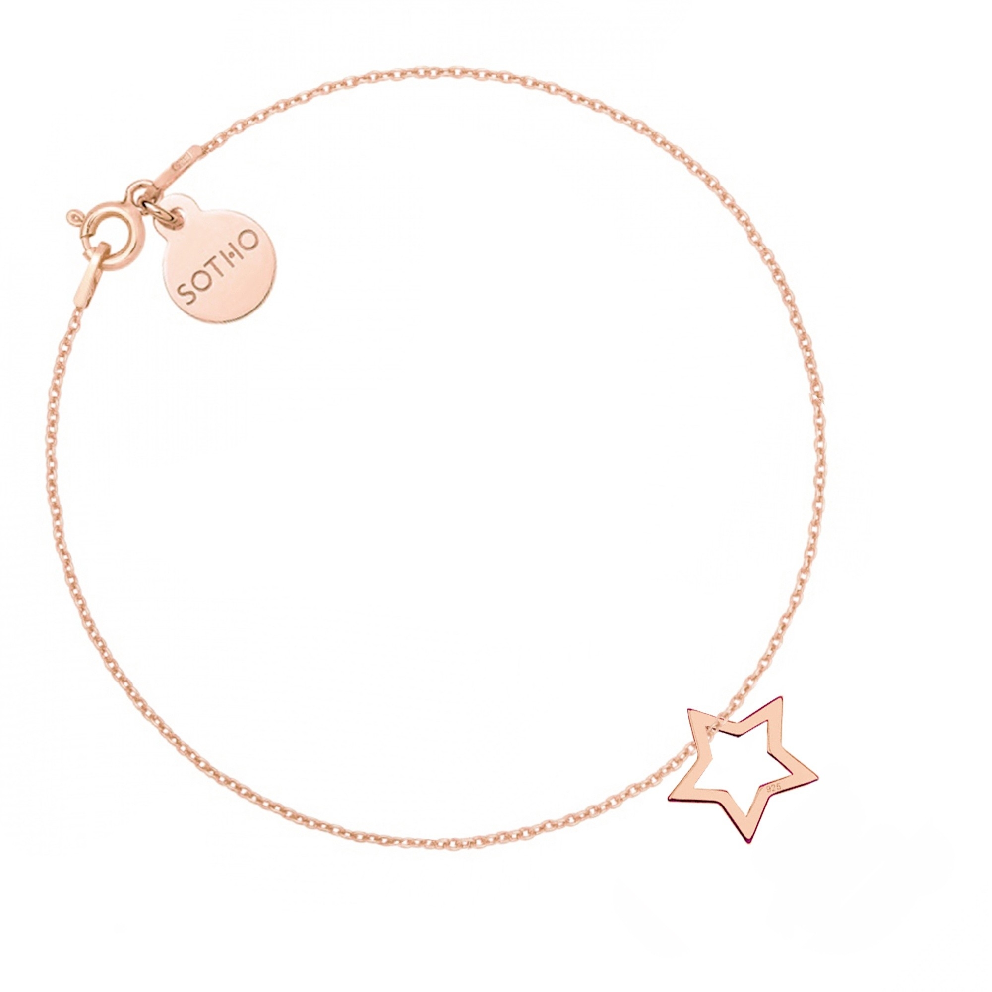 Bransoletka z różowego złota z gwiazdką