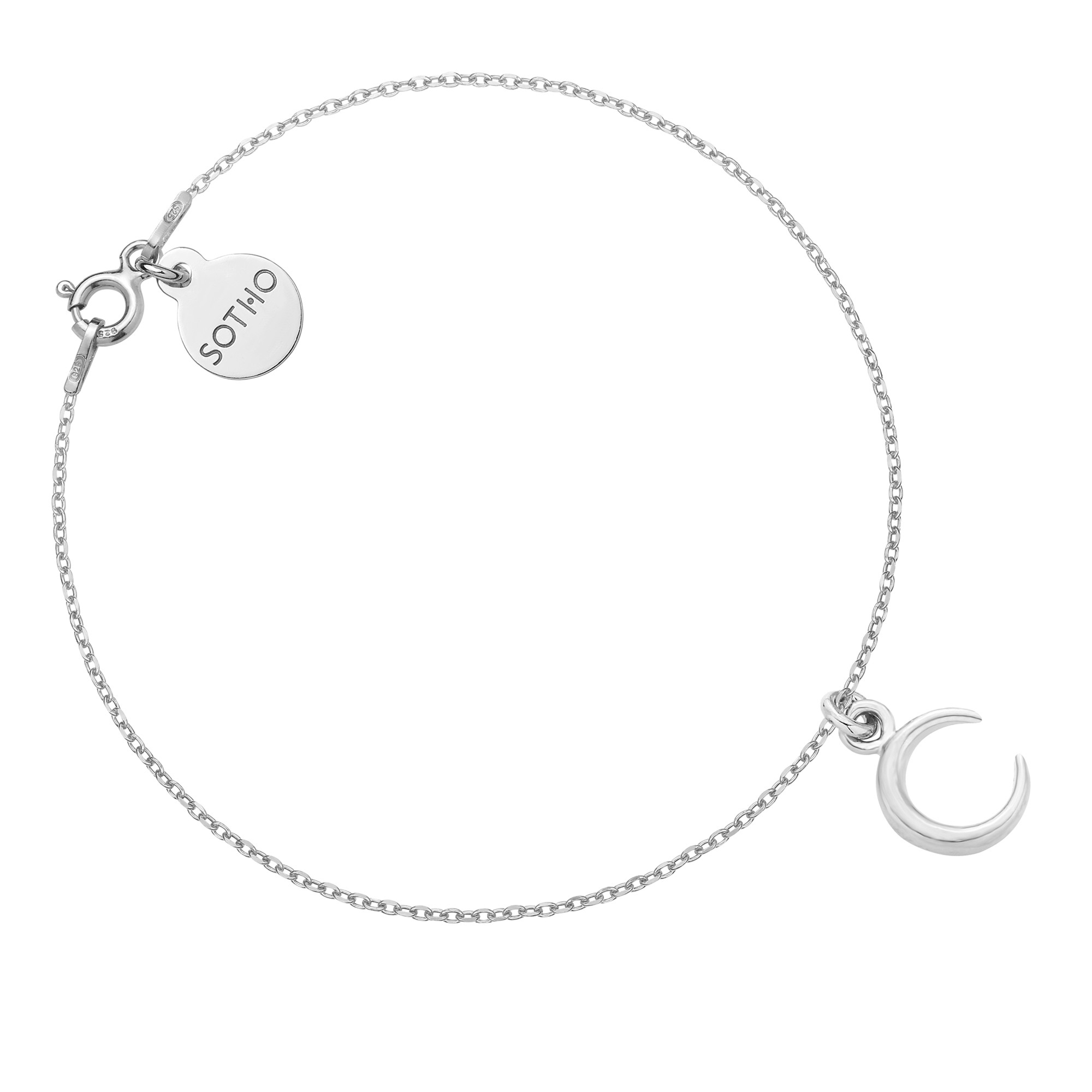 Srebrna bransoletka z księżycem