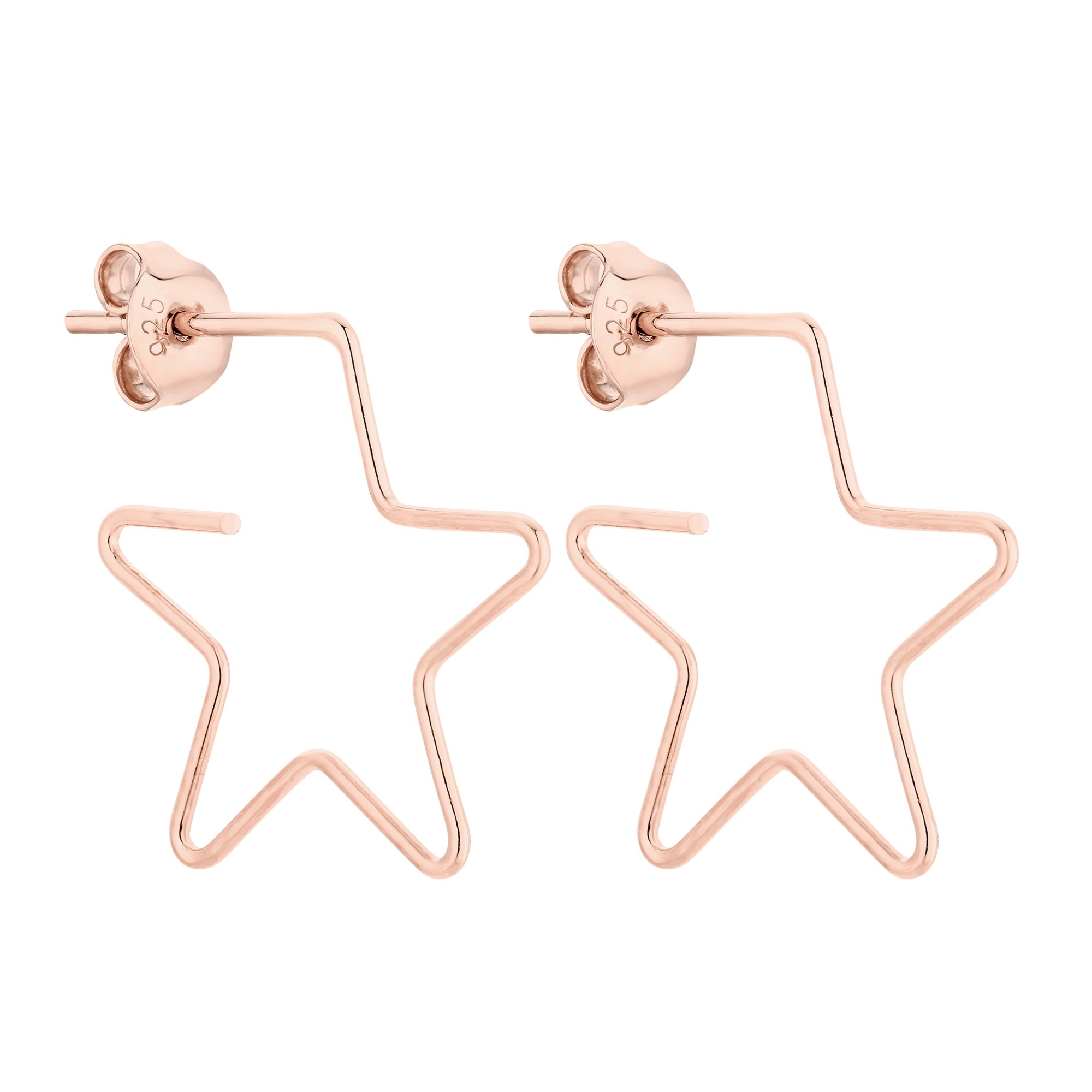 Kolczyki gwiazdki z różowego złota