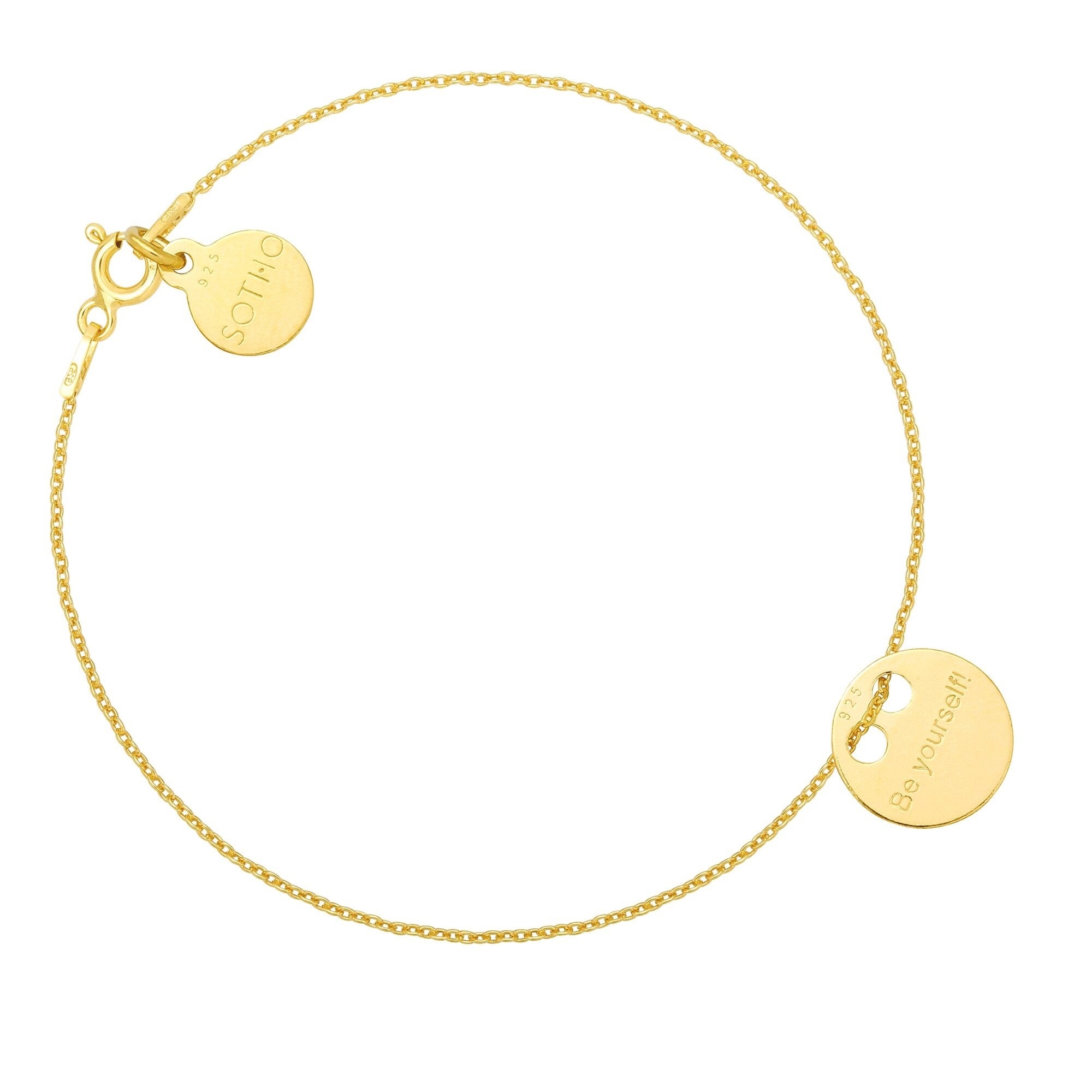 Złota bransoletka z pełną karmą Be yourself!