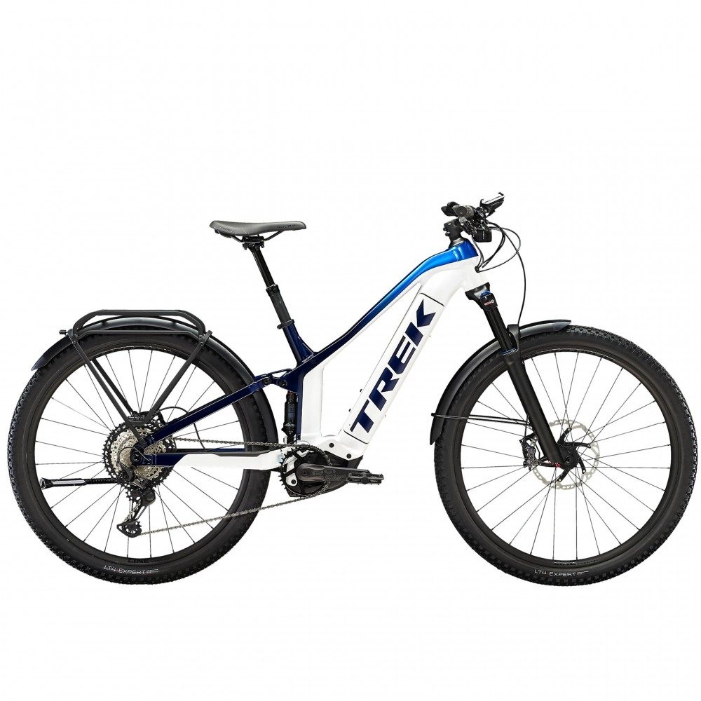 Фото - Велосипед Trek Powerfly FS 9 Equipped  Gen 2 Crystal White/Alpine-Dark Blue Fade  2022