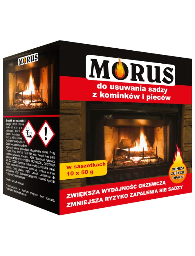 Фото - Універсальний мийний засіб BROS Proszek do usuwania sadzy z kominków i pieców 10 x 50 g - Morus 