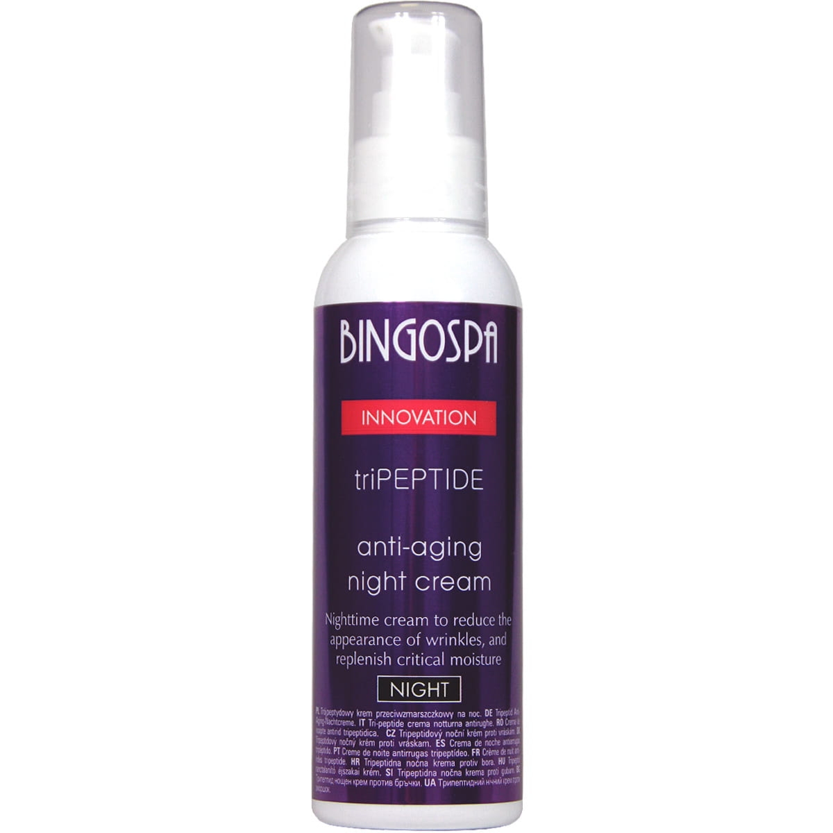 Bingospa Krem zwiększający produkcję kolagenu i naturalnego kwasu hialuronowego Trójpeptydowy na noc