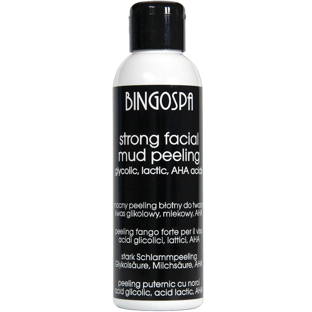 Bingospa Mocny peeling błotny do twarzy - kwas glikolowy - mlekowy - kwasy owocowe BINGOSPA