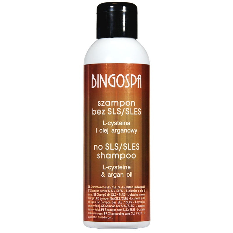 Bingospa Szampon bez SLS/SLES z L-cysteiną i olejem arganowym BINGOSPA