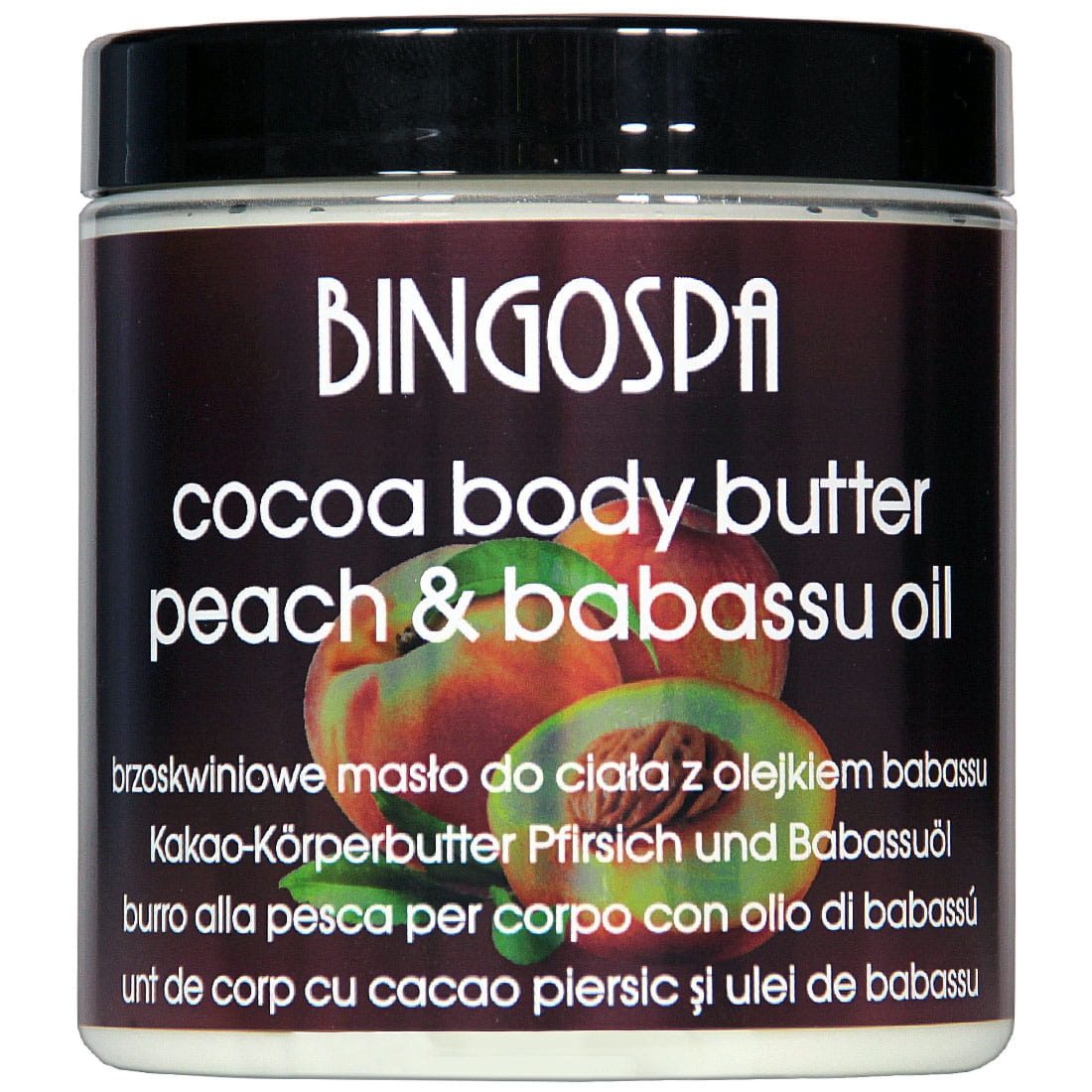Bingospa PRZYSPIESZA OPALANIE Cocoa Body Butter Peach with Babassu Oil BINGOSPA