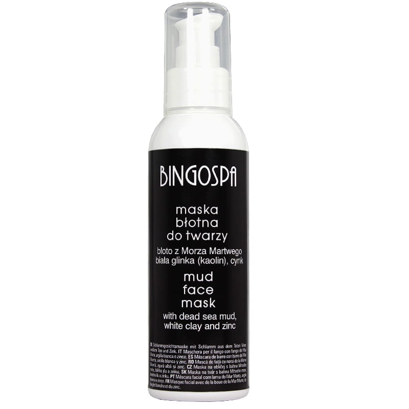 Bingospa Maska błotna do twarzy - błoto z Morza Martwego, kaolin, cynk BINGOSPA
