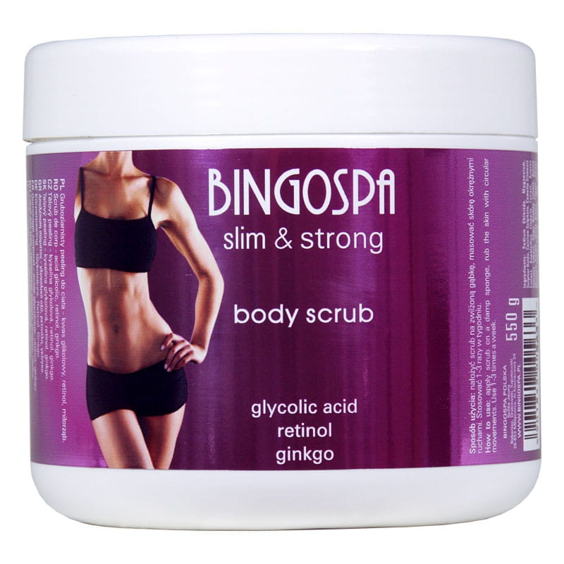 Bingospa Body scrub kwas glikolowy retinol miłorząb BINGOSPA slim & strong
