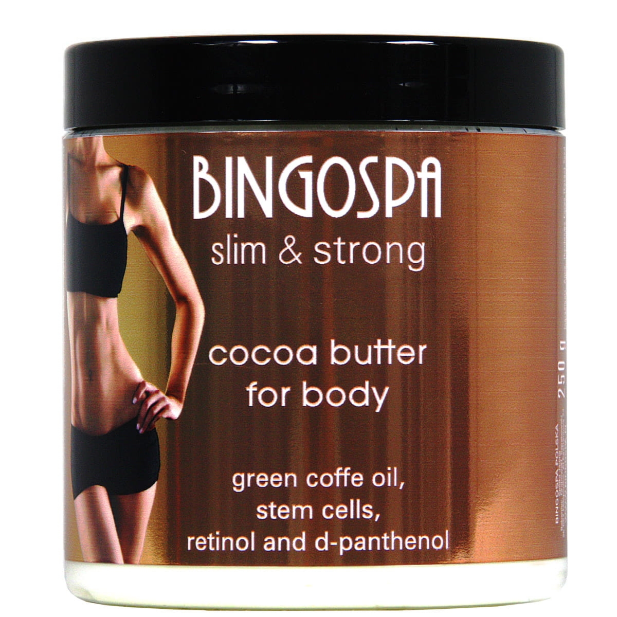 Bingospa Masło kakaowe do ciała olejek z zielonej kawy, komórki macierzyste, retinol i d-panthenol BINGOSPA slim & strong