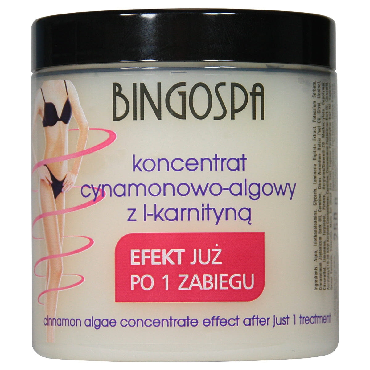 Bingospa EFEKT JUŻ PO 1 ZABIEGU Koncentrat cynamonowo - algowy z L-karnityną BINGOSPA