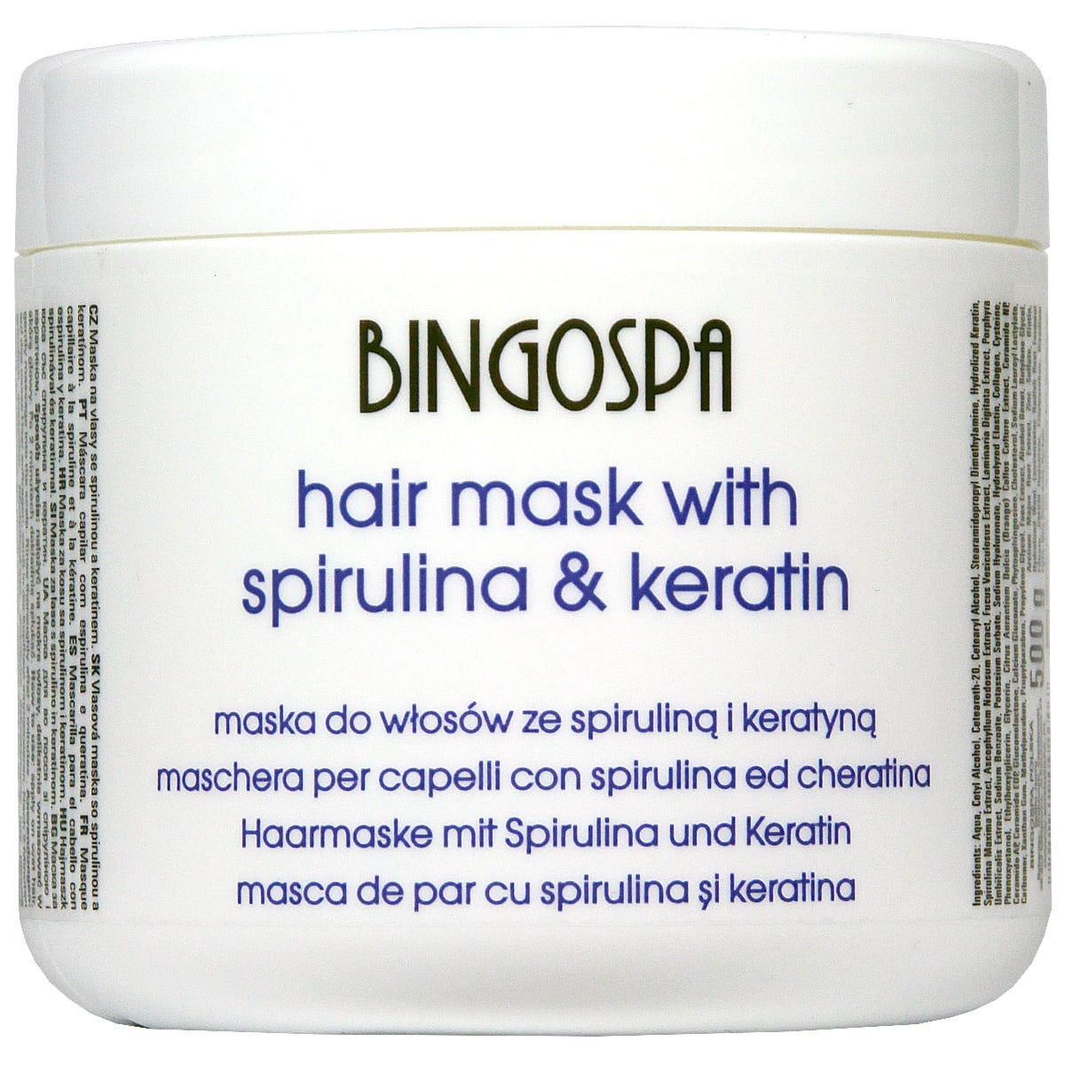 Bingospa Maska do włosów ze spiruliną i keratyną BINGOSPA