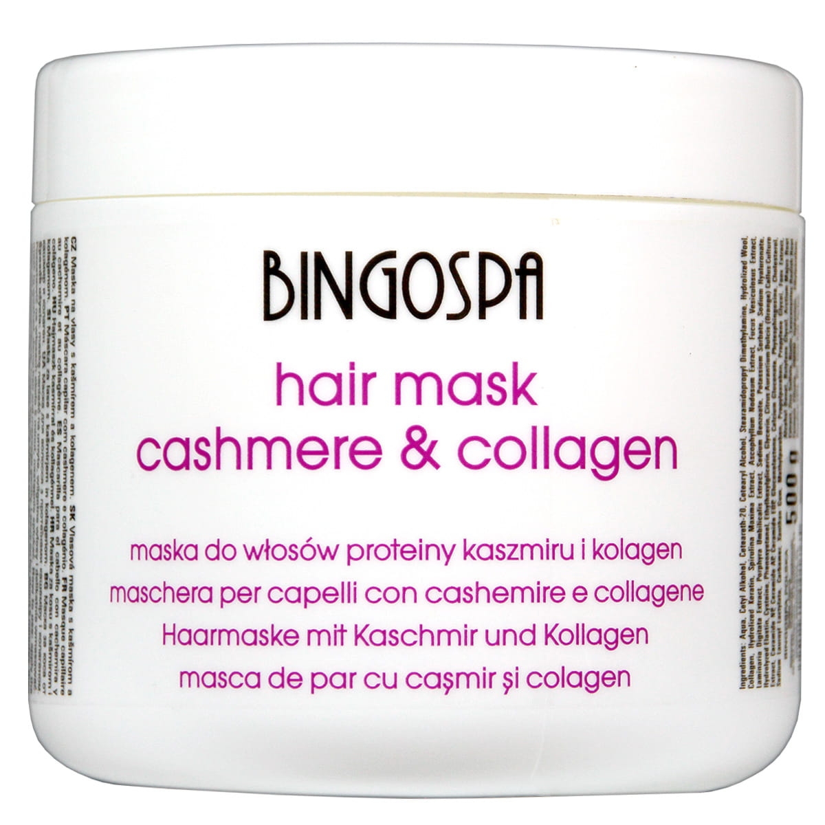 Bingospa Maska do włosów z proteinami kaszmiru i kolagenem BINGOSPA