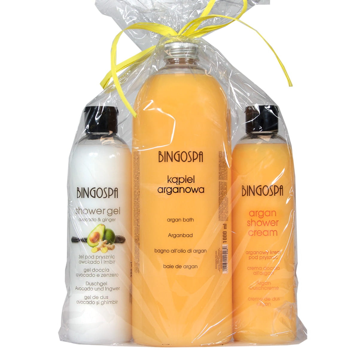 Bingospa Zestaw Awokado argan imbir - pod prysznic i do kąpieli